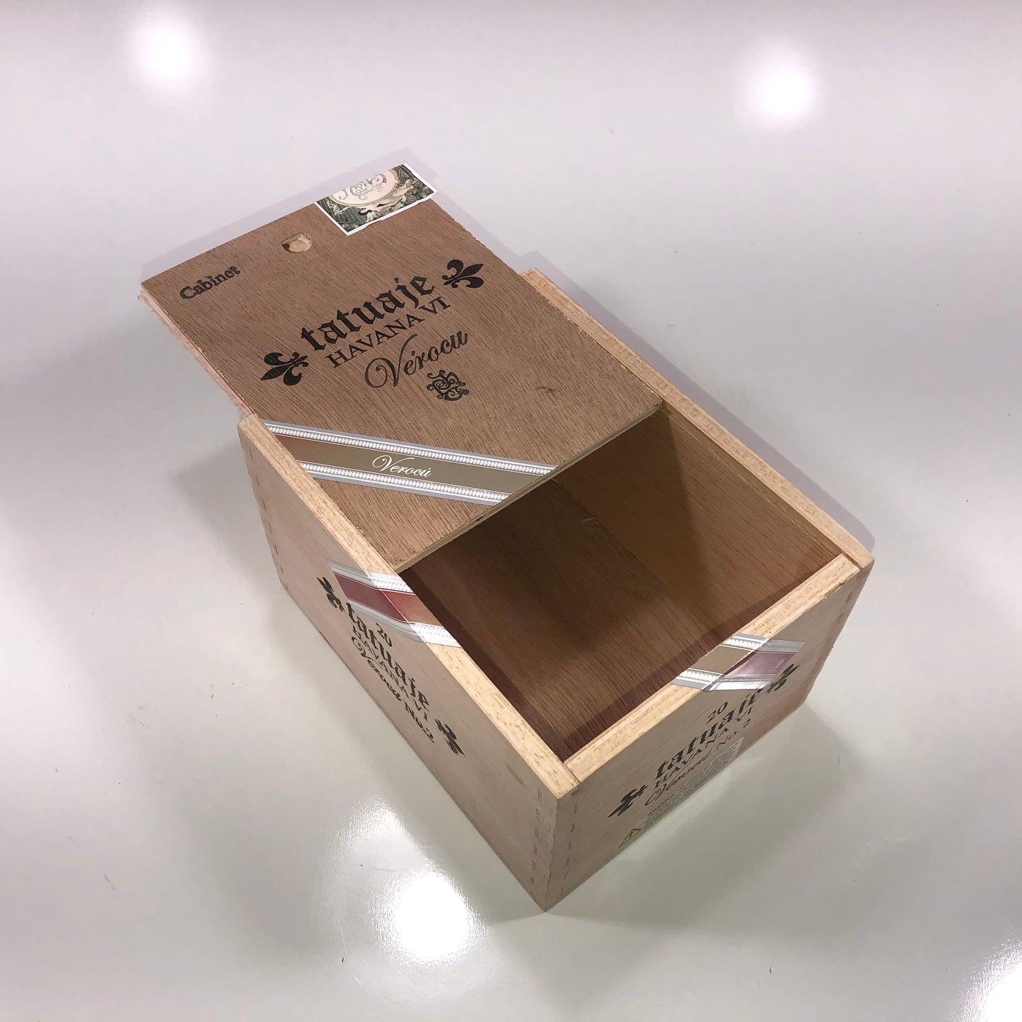 Tatuaje Verocu No2 Red Empty Wooden Cigar Box 4.75x6.25x3.75