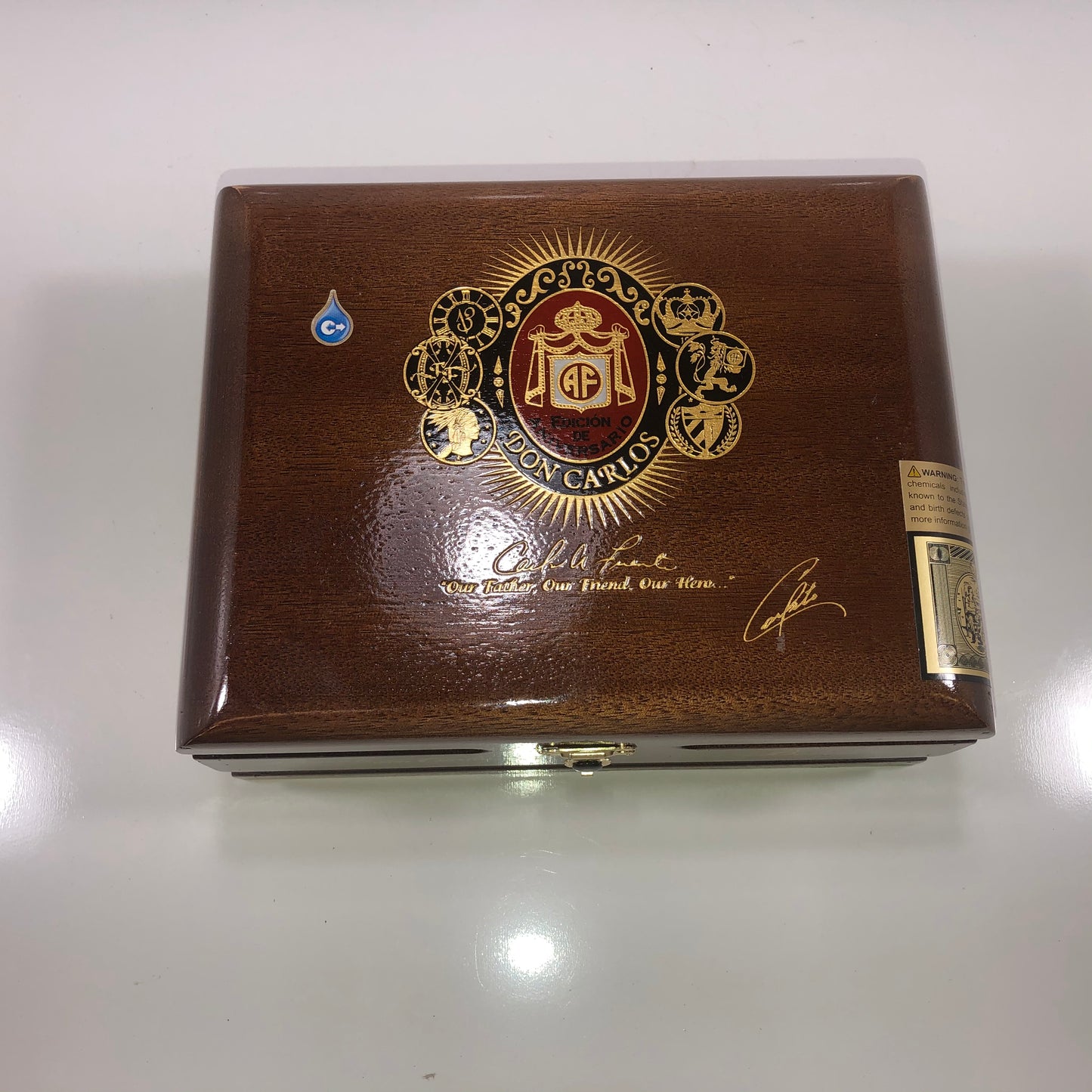 Arturo Fuente Don Carlos Belicoso Empty Wooden Cigar Box 8.25x6.25x3.25