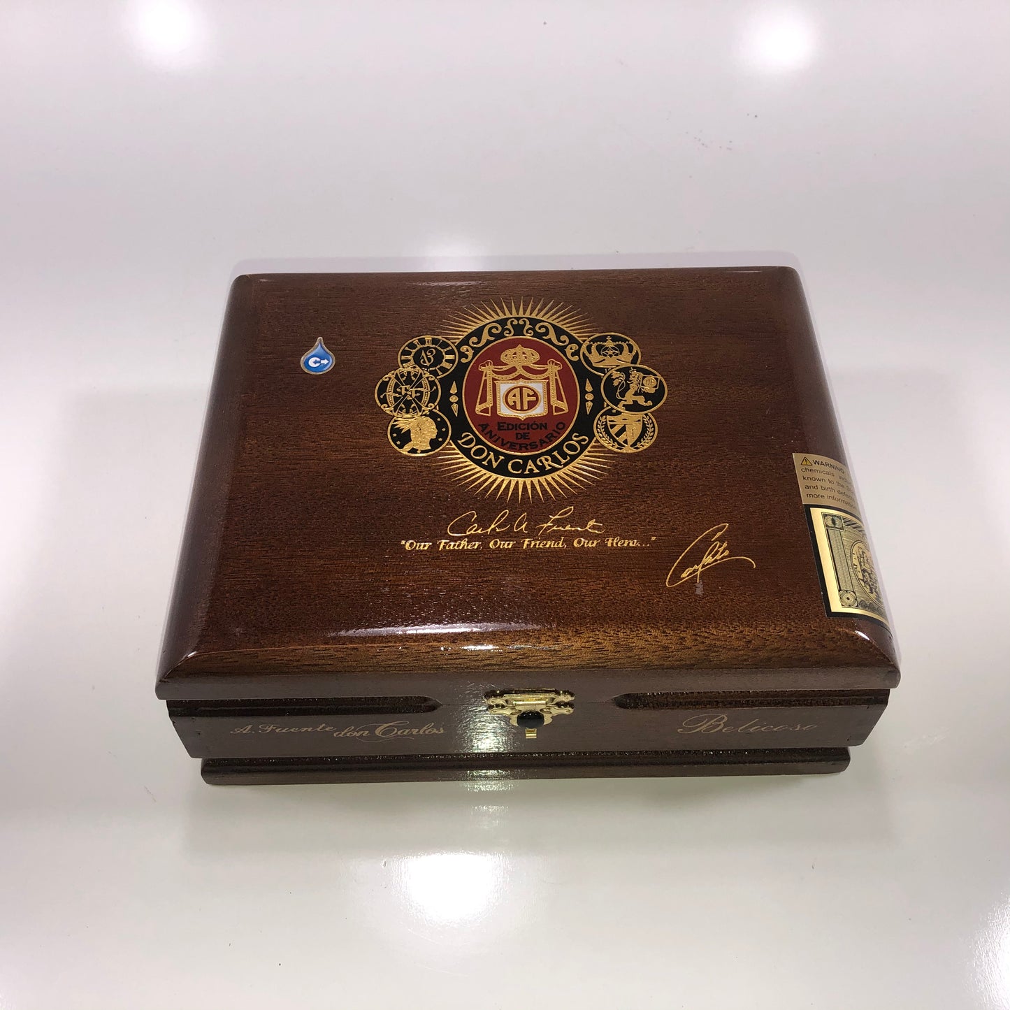 Arturo Fuente Don Carlos Belicoso Empty Wooden Cigar Box 8.25x6.25x3.25