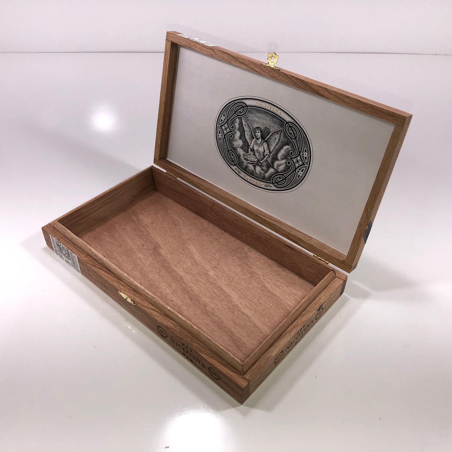 Warped Cigars Nicotina Empty Wooden Cigar Box 11.75x6.75x1.75