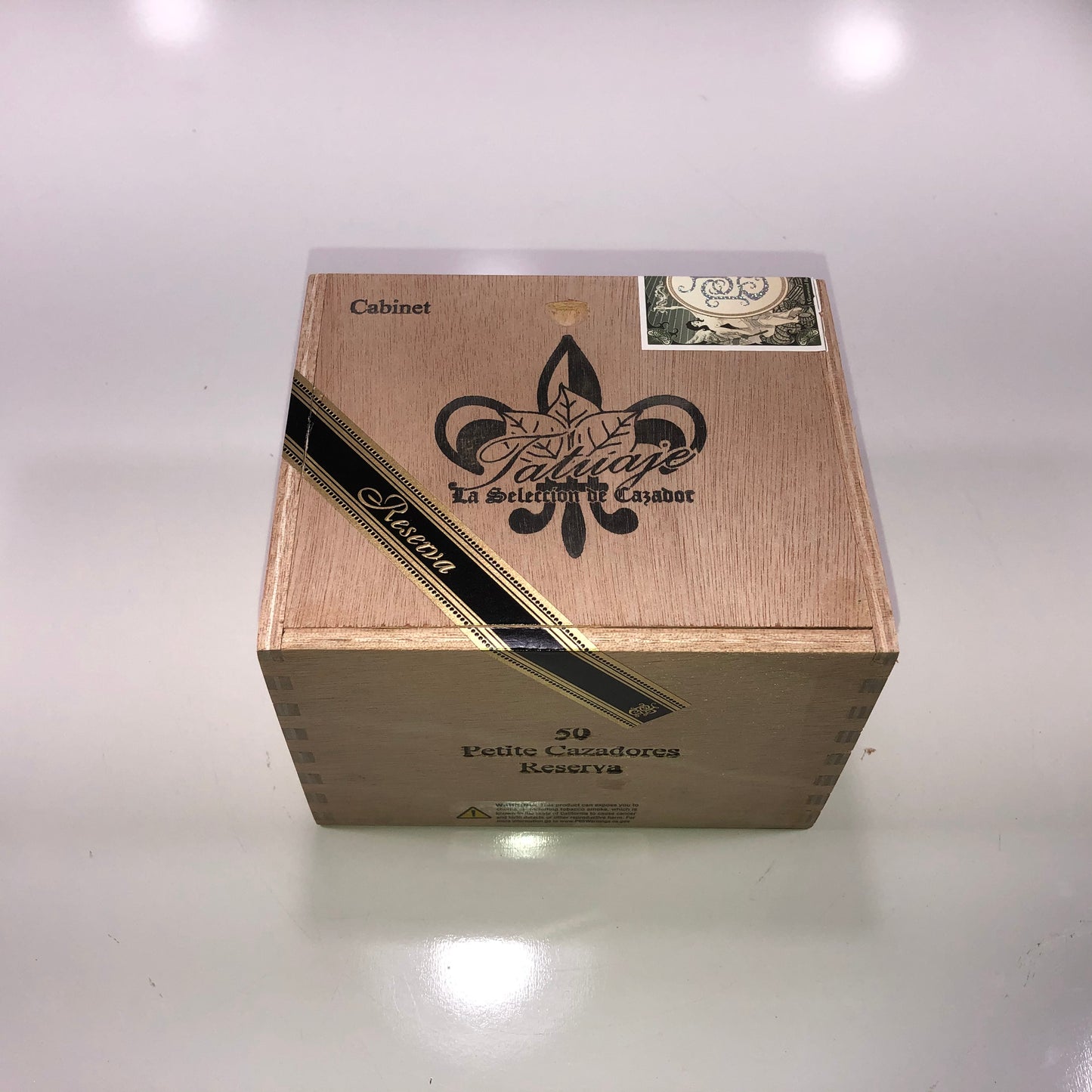 Tatuaje Petite Cazadores Empty Wooden Cigar Box 5.75x4.75x4.25