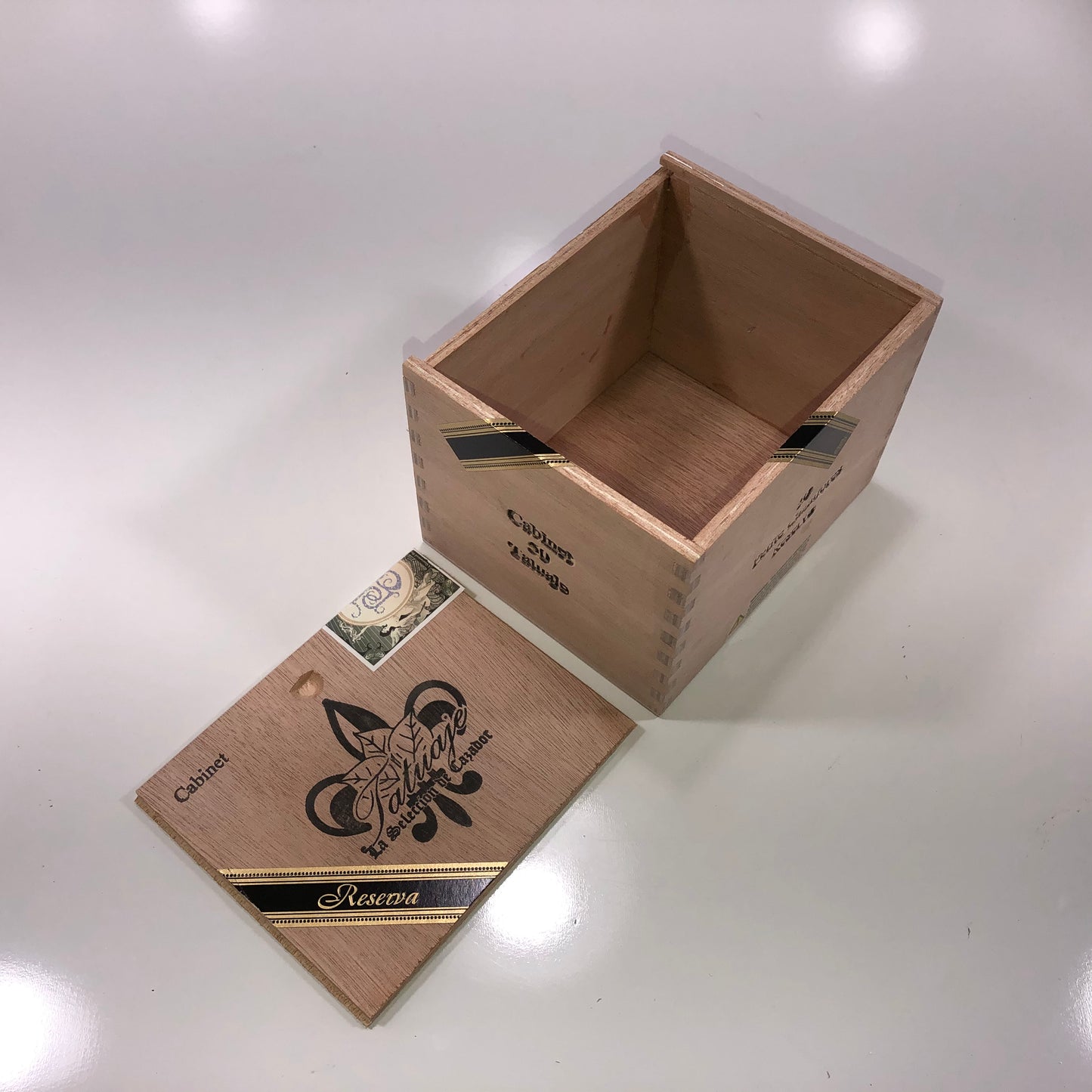 Tatuaje Petite Cazadores Empty Wooden Cigar Box 5.75x4.75x4.25