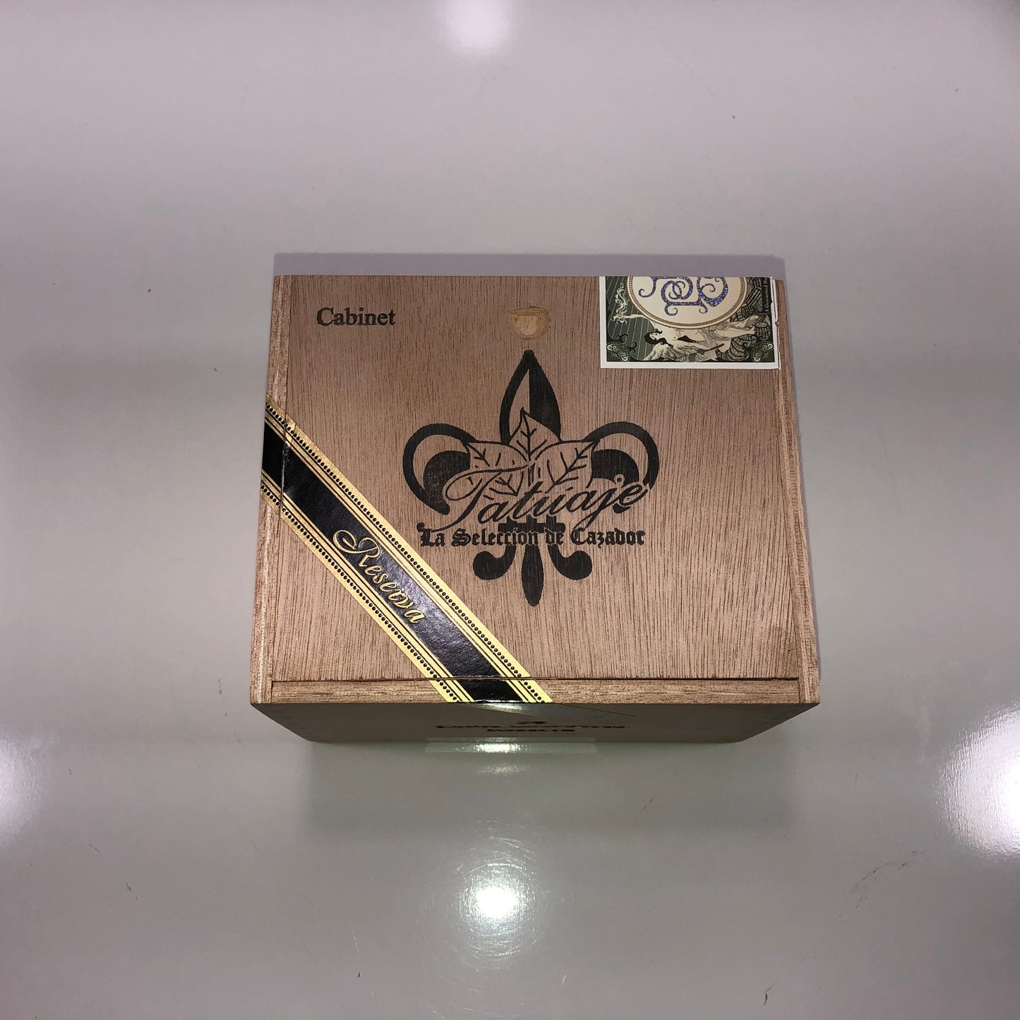 Tatuaje Petite Cazadores Empty Wooden Cigar Box 5.75x4.75x4.25