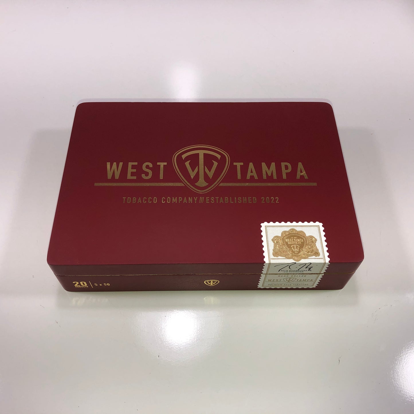 West Tampa Red Robusto Empty Wooden Cigar Box 8.75x6x2