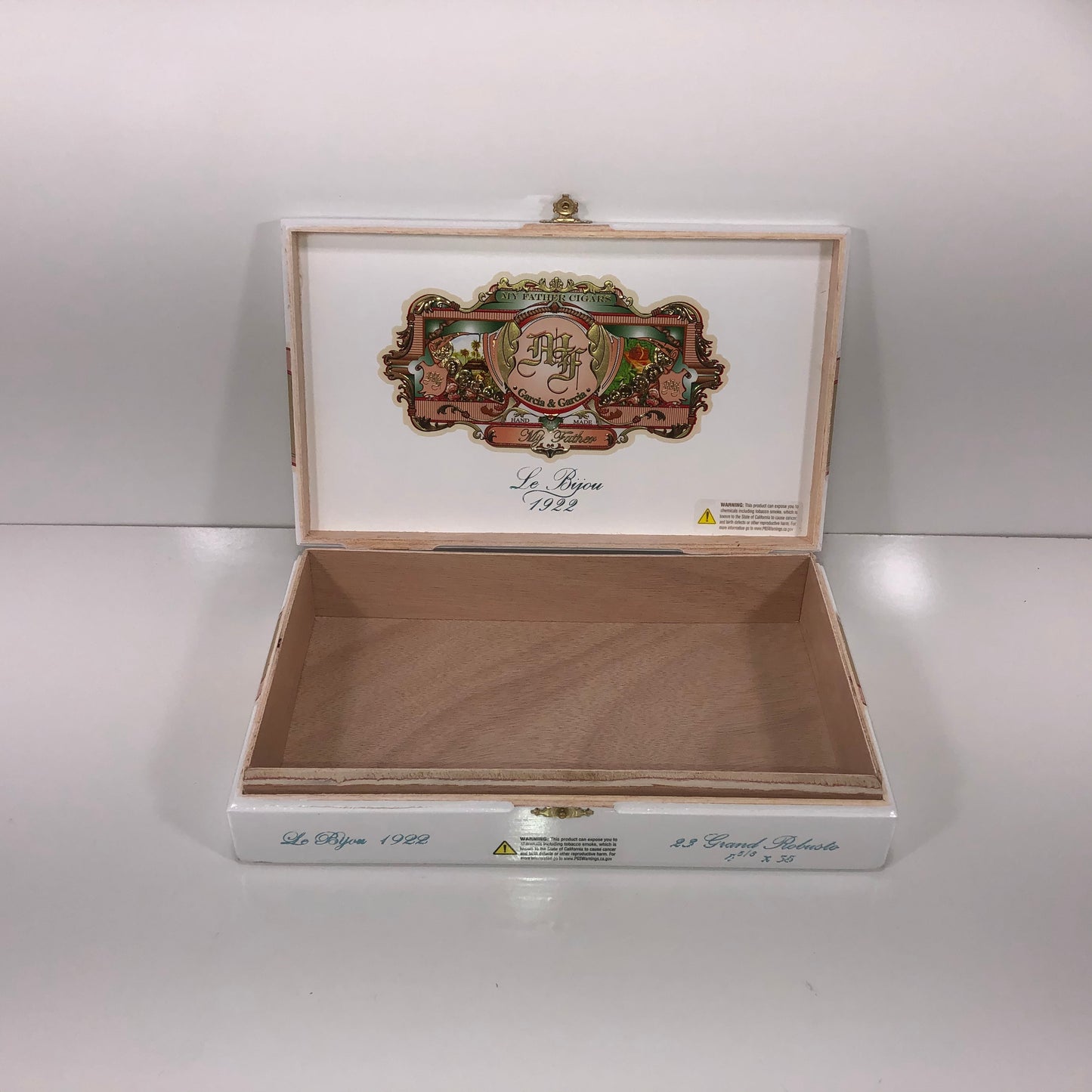 My Father Cigars Le Bijou 1922 Grand Robusto Empty Wooden Cigar Box 11x6.5x2.5