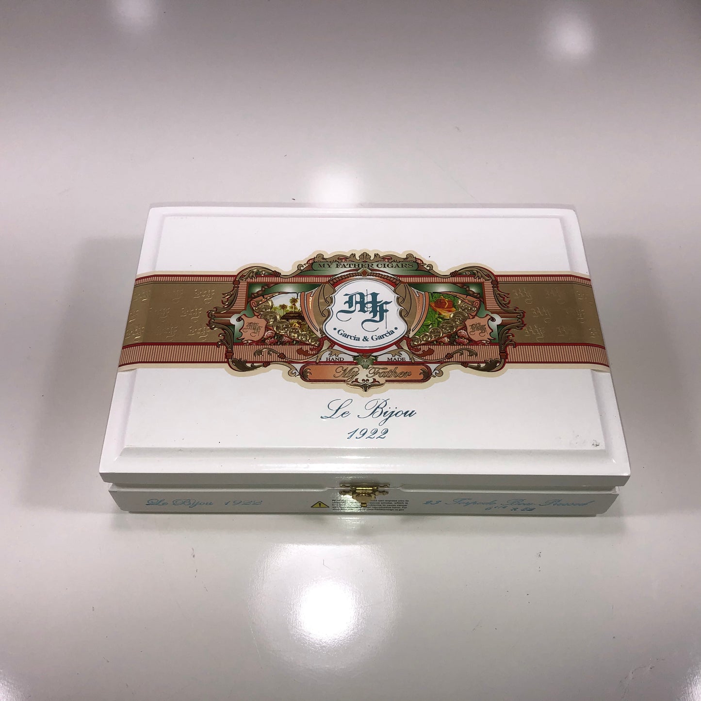 My Father Cigars Le Bijou 1922 Torpedo Empty Wooden Cigar Box 10.5x7.25x2