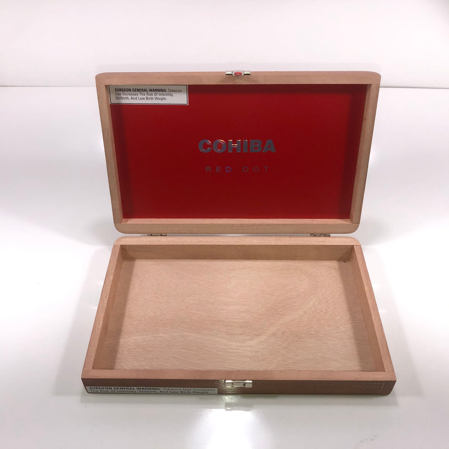 Cohiba Red Dot Toro Empty Wooden Cigar Box 12.25x8x2