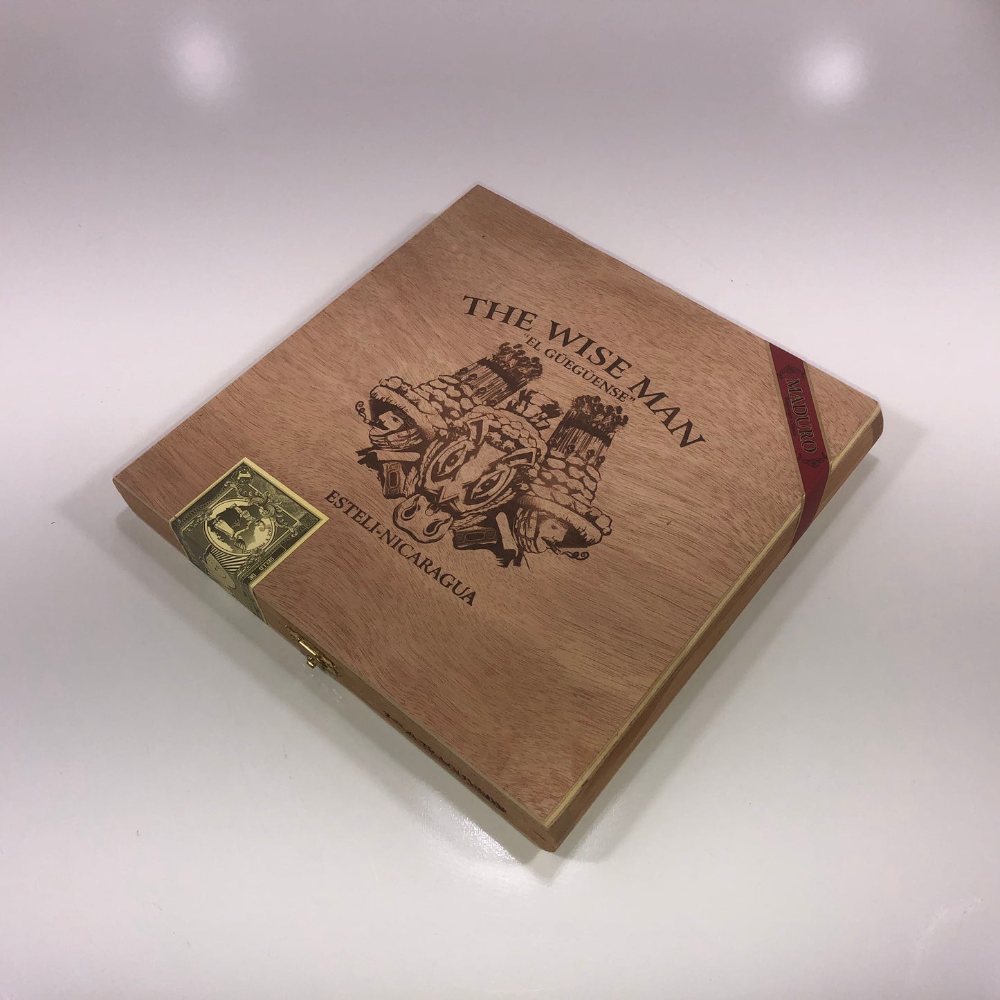 The Wise Man El Gueguense Lancero Empty Wooden Cigar Box 9x8.75x1.25