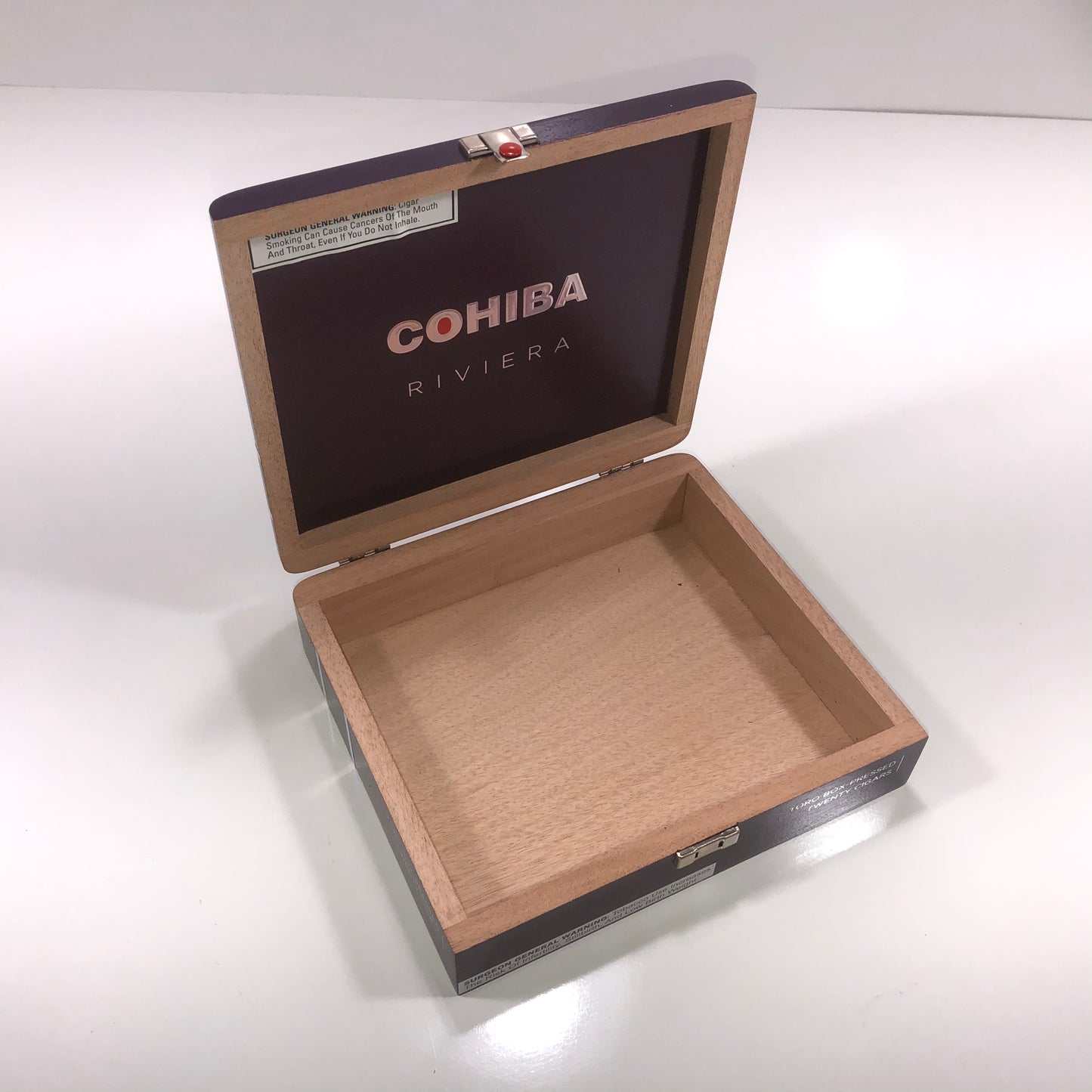 Cohiba Riviera Toro Empty Wooden Cigar Box 8.5x7.75x2.25