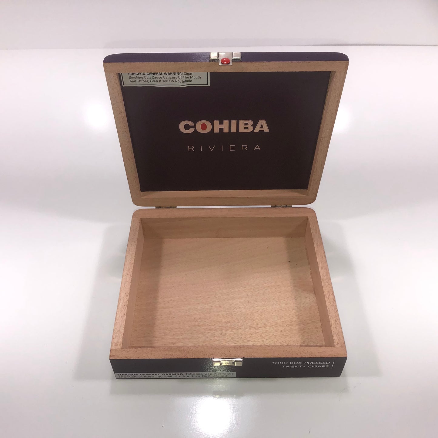 Cohiba Riviera Toro Empty Wooden Cigar Box 8.5x7.75x2.25