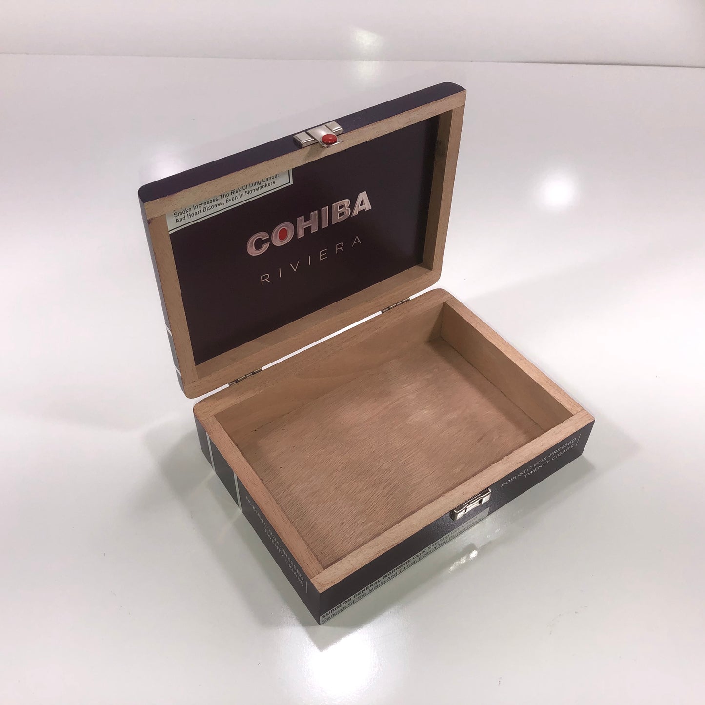 Cohiba Riviera Robusto Empty Wooden Cigar Box 8.5x6x2.25