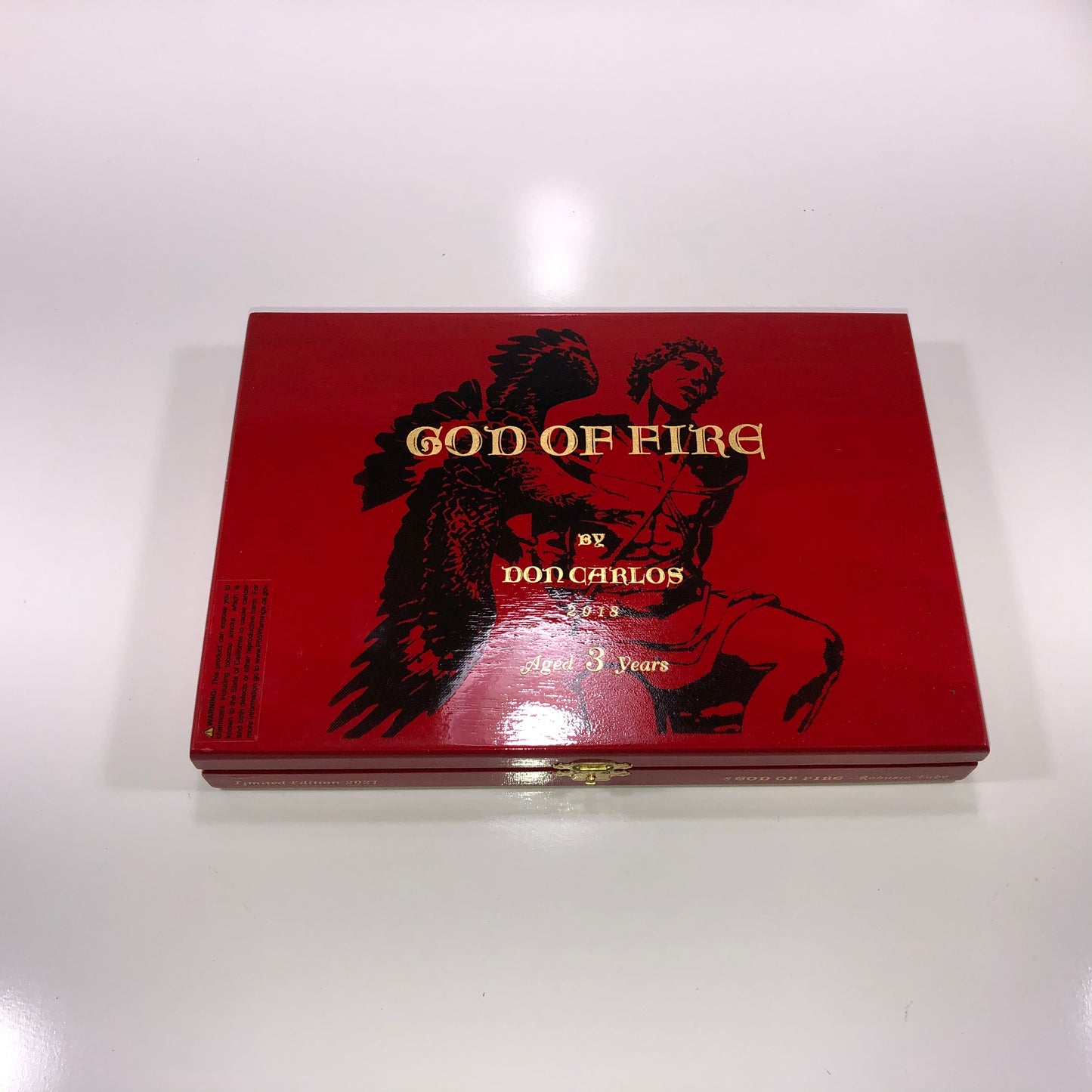 Arturo Fuente God Of Fire Double Robusto Tubo Empty Wooden Cigar Box 10.25x7.75x1.25