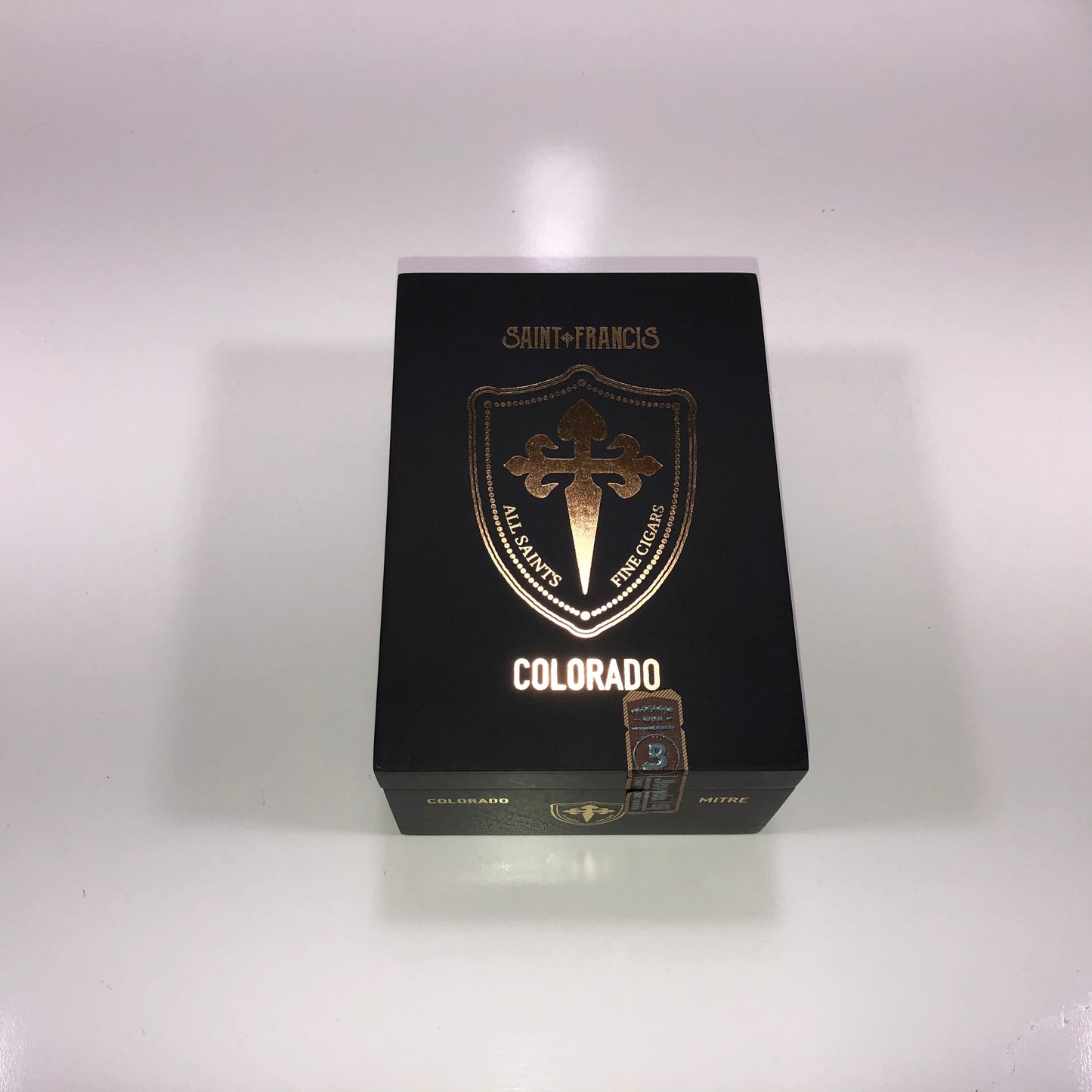 All Saints Cigars Colorado Mitre Empty Wooden Cigar Box 4.25x6x3