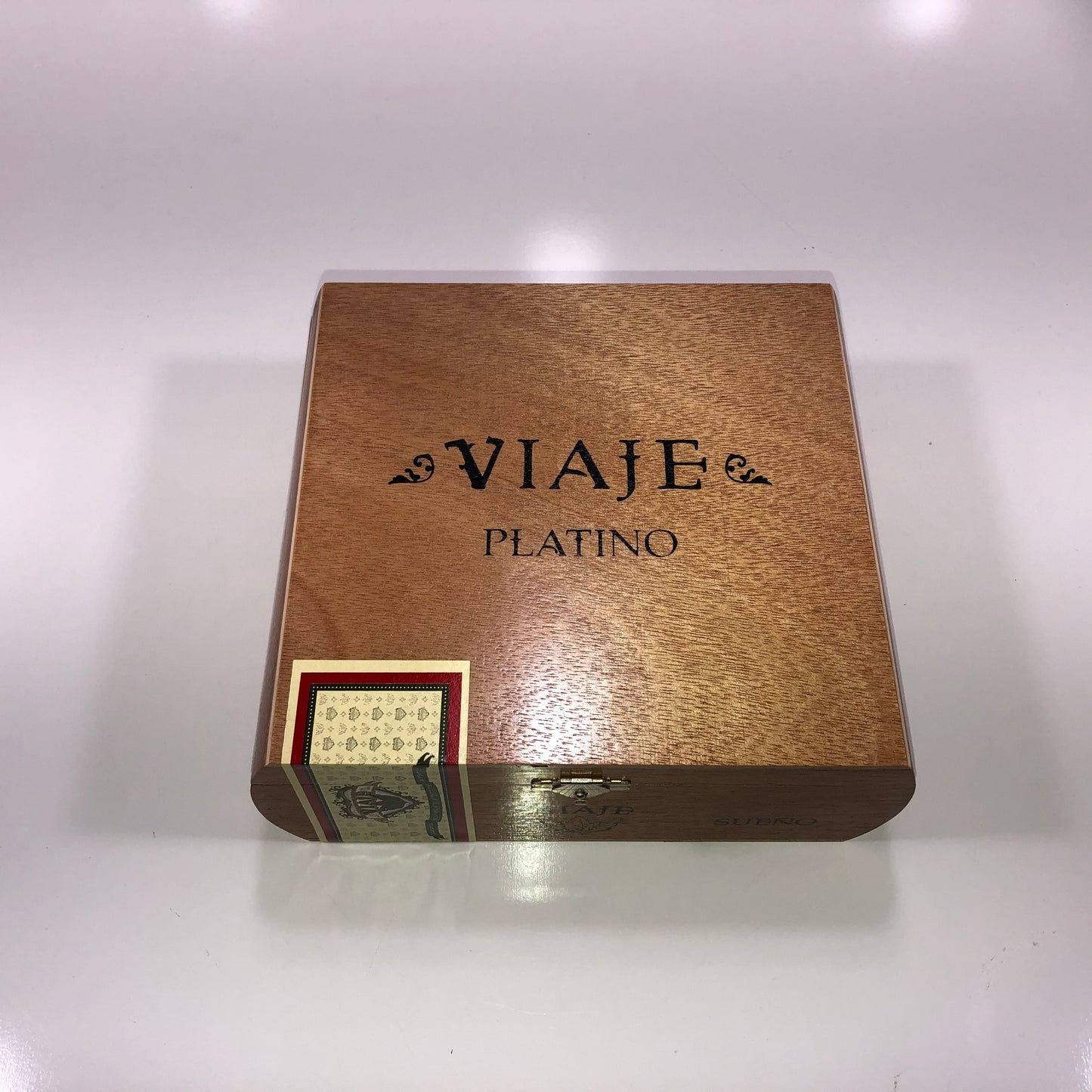 Viaje Platino Empty Wooden Cigar Box 7.75x7x3