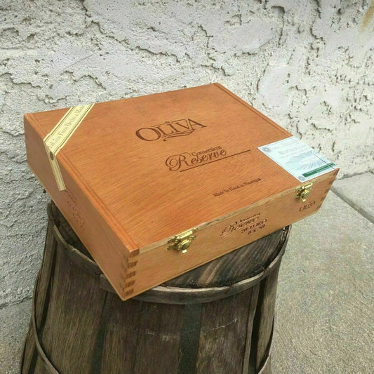 Oliva Reserve Connecticut Churchill Empty Wooden Cigar Box 8.5x8x2