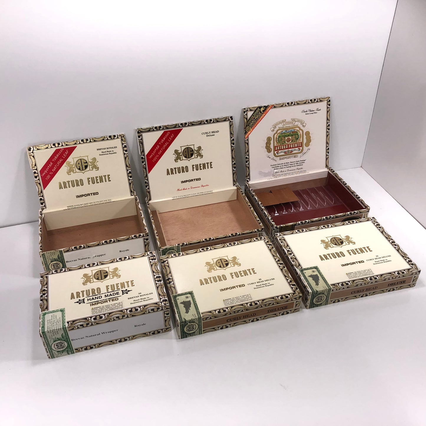 Lot of 6 Arturo Fuente Empty Cigar Boxes #10