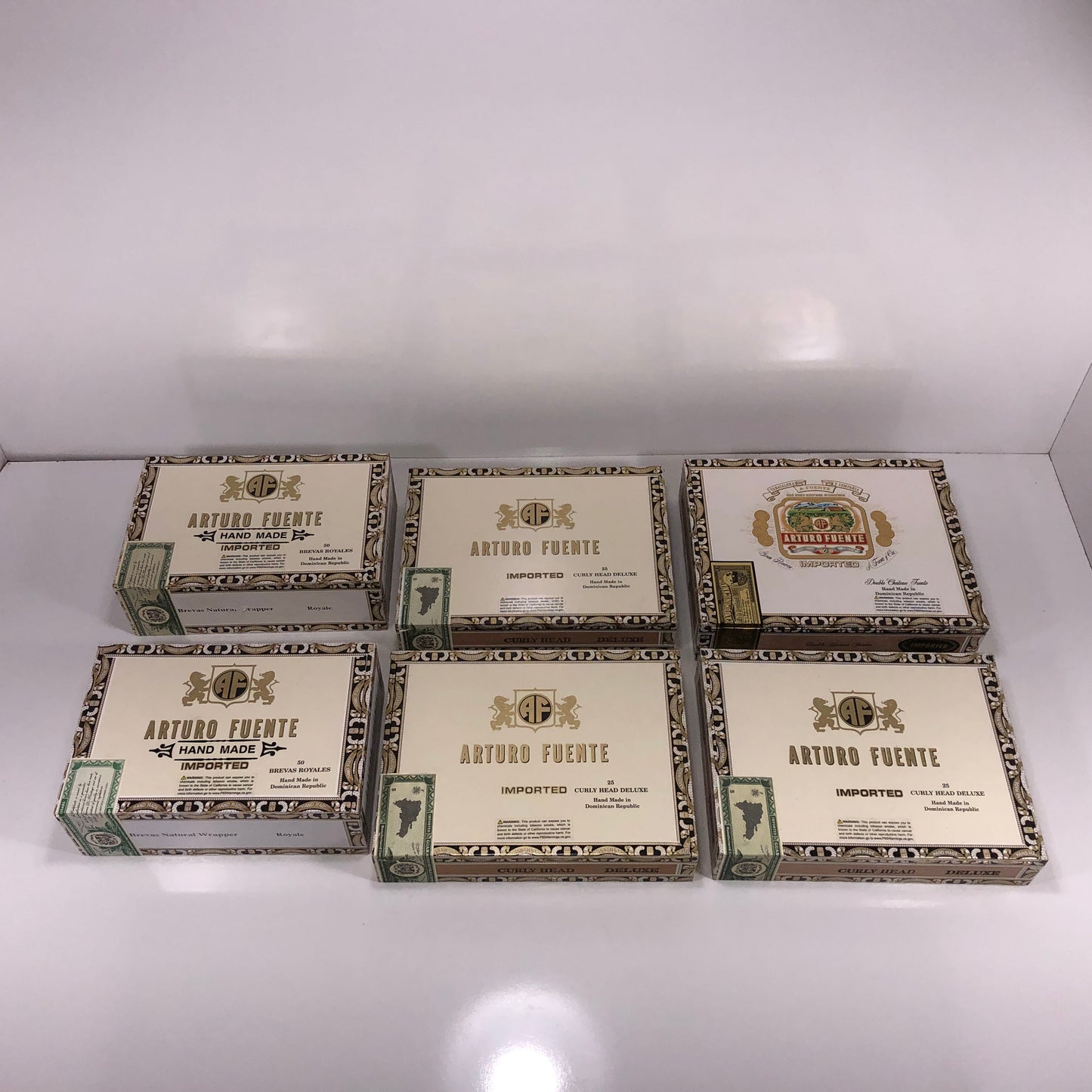 Lot of 6 Arturo Fuente Empty Cigar Boxes #10