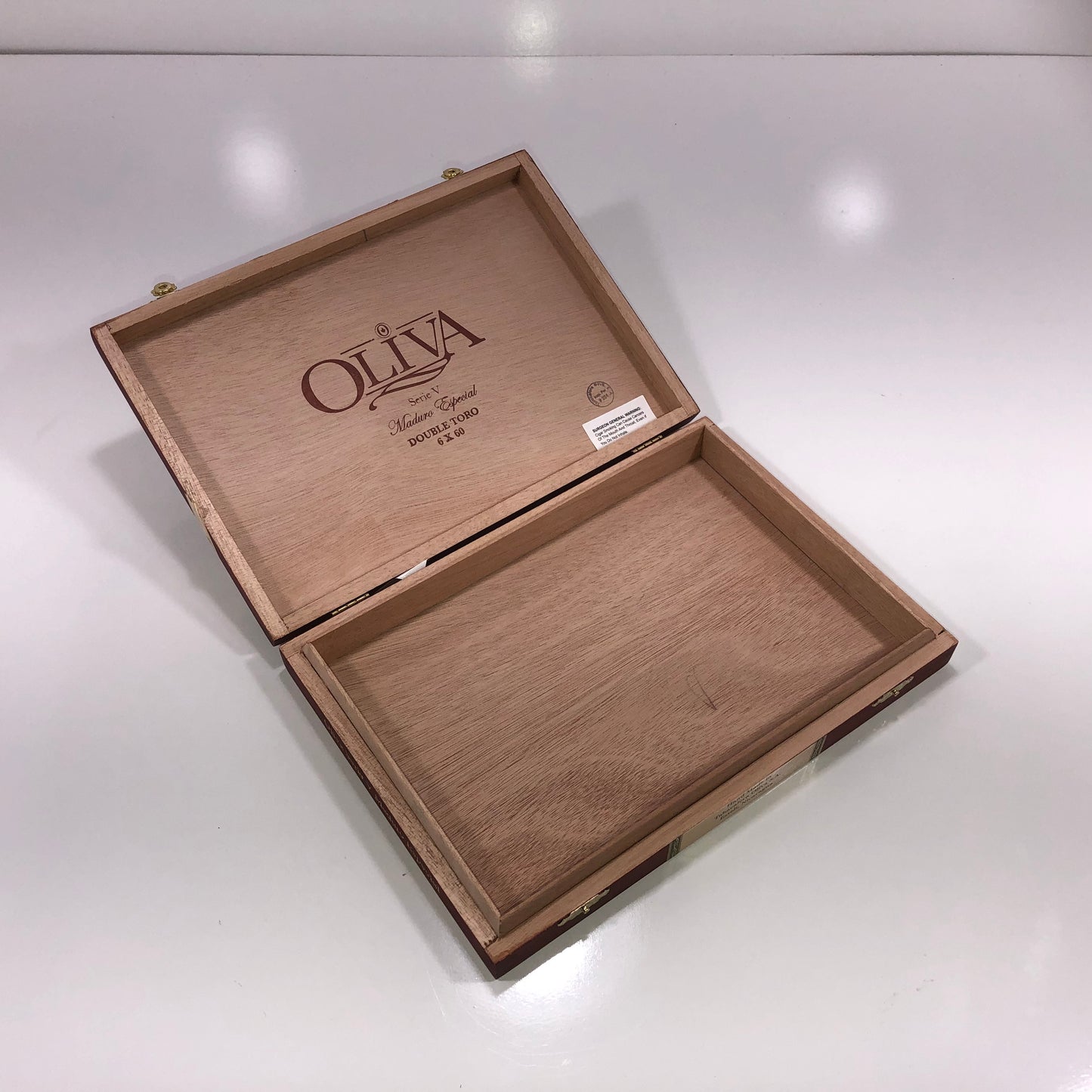 Oliva Serie V Maduro Double Toro Empty Wooden Cigar Box 10x7x1.5