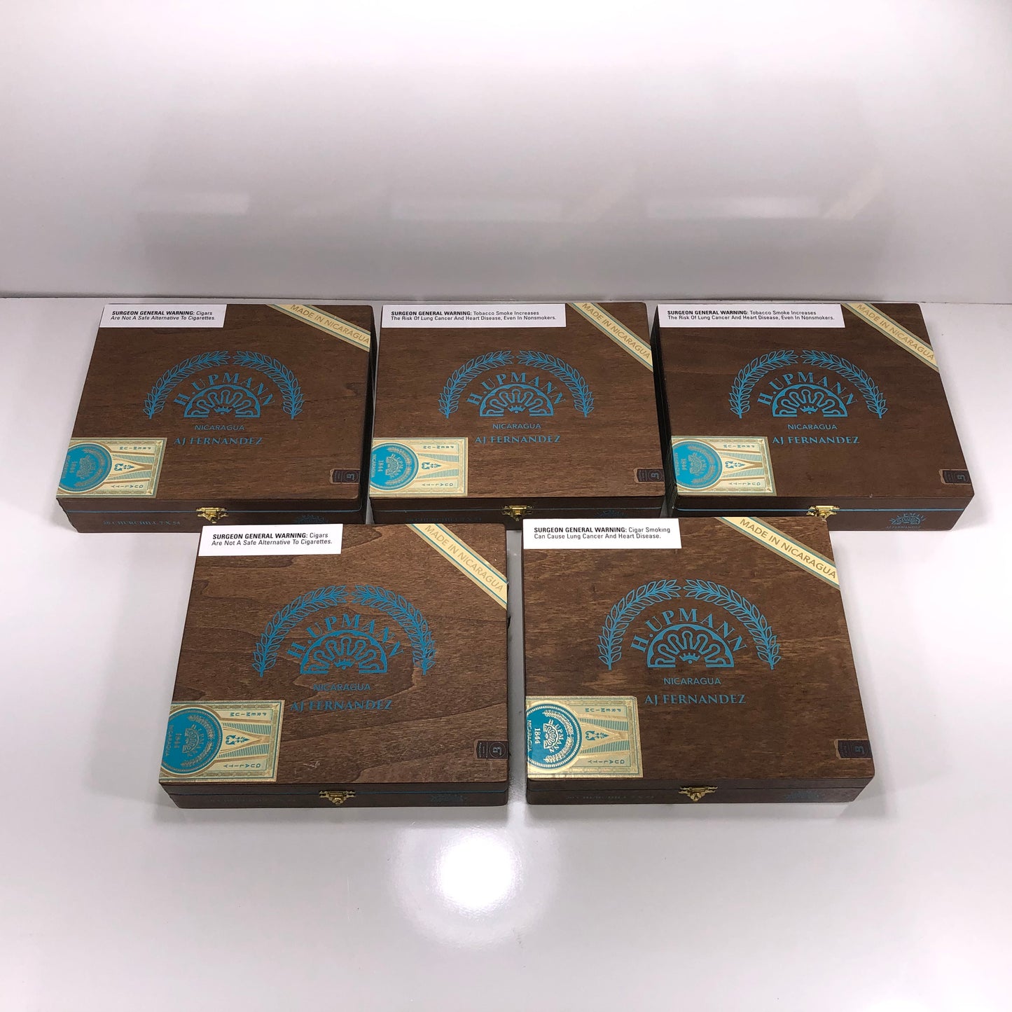 Lot of 5 H Upmann Churchill Empty Wooden Cigar 9.5x8.25x2 Boxes #67