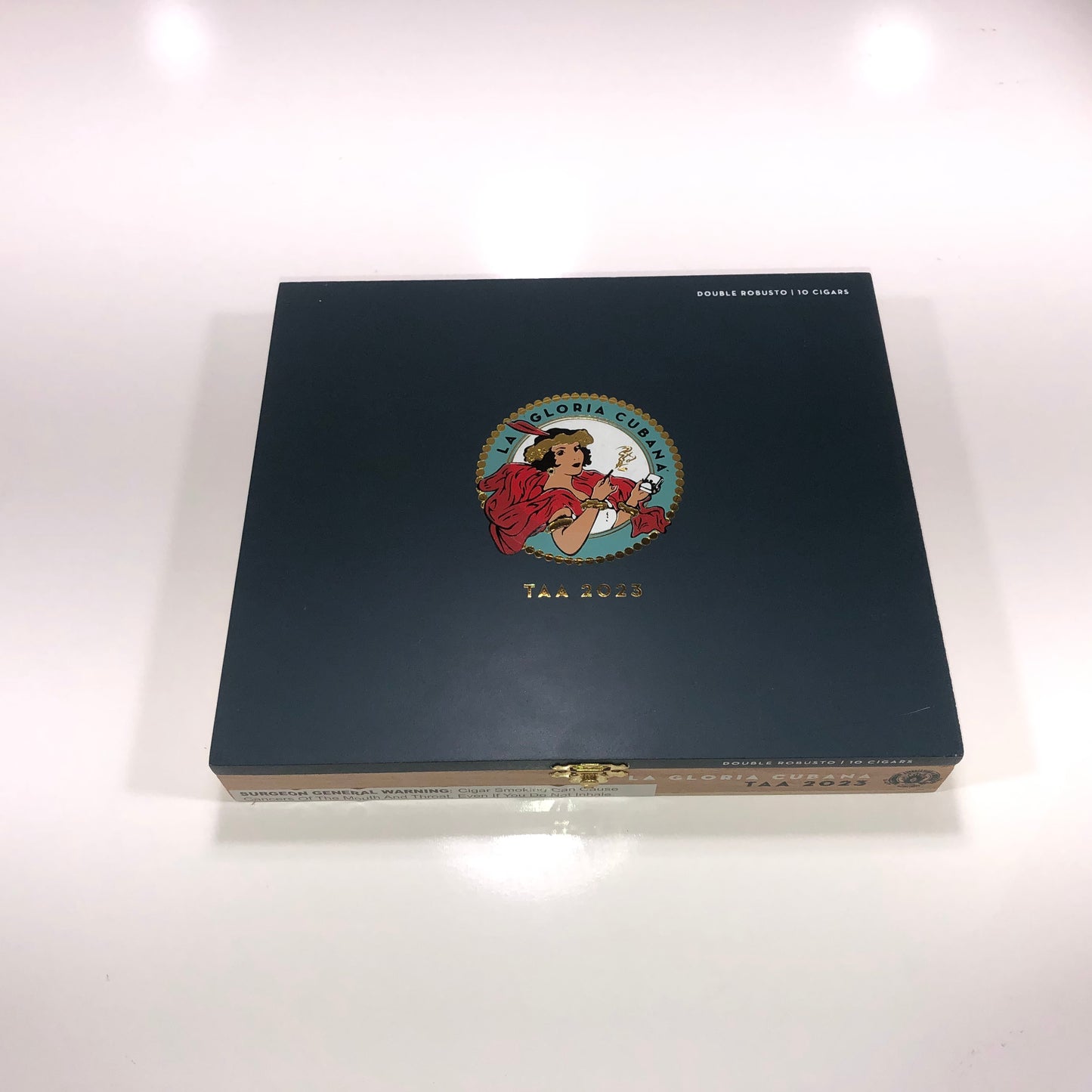 La Gloria TAA Double Robusto Empty Wooden Cigar Box 9.5x8.25x1.5