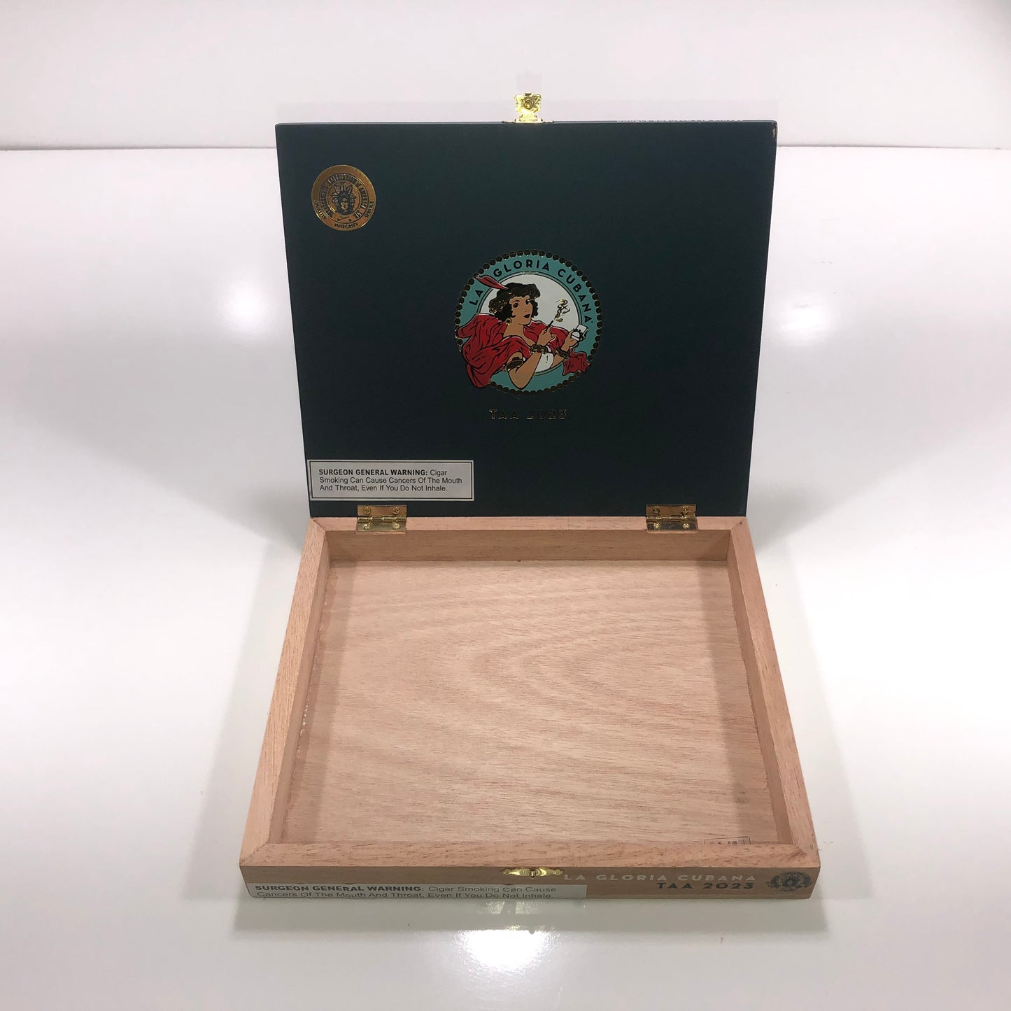 La Gloria TAA Double Robusto Empty Wooden Cigar Box 9.5x8.25x1.5