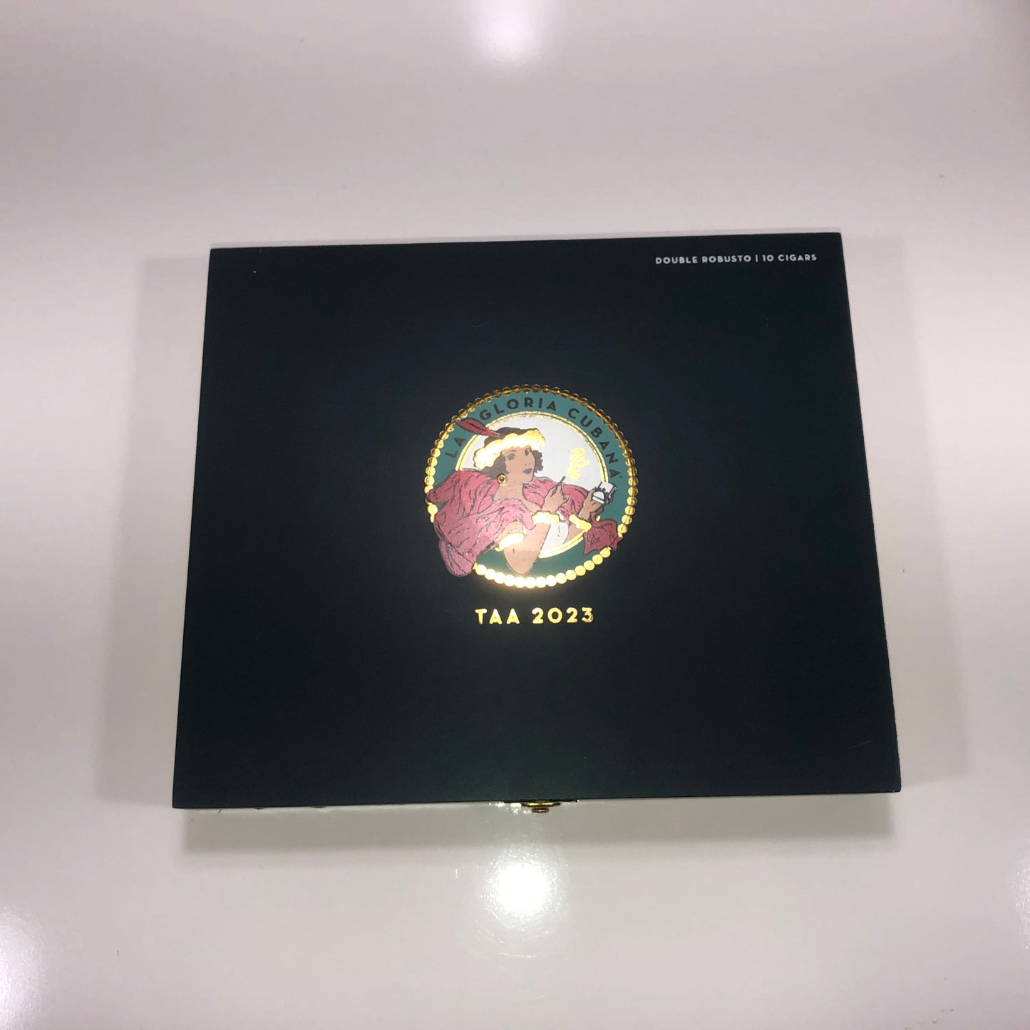 La Gloria TAA Double Robusto Empty Wooden Cigar Box 9.5x8.25x1.5