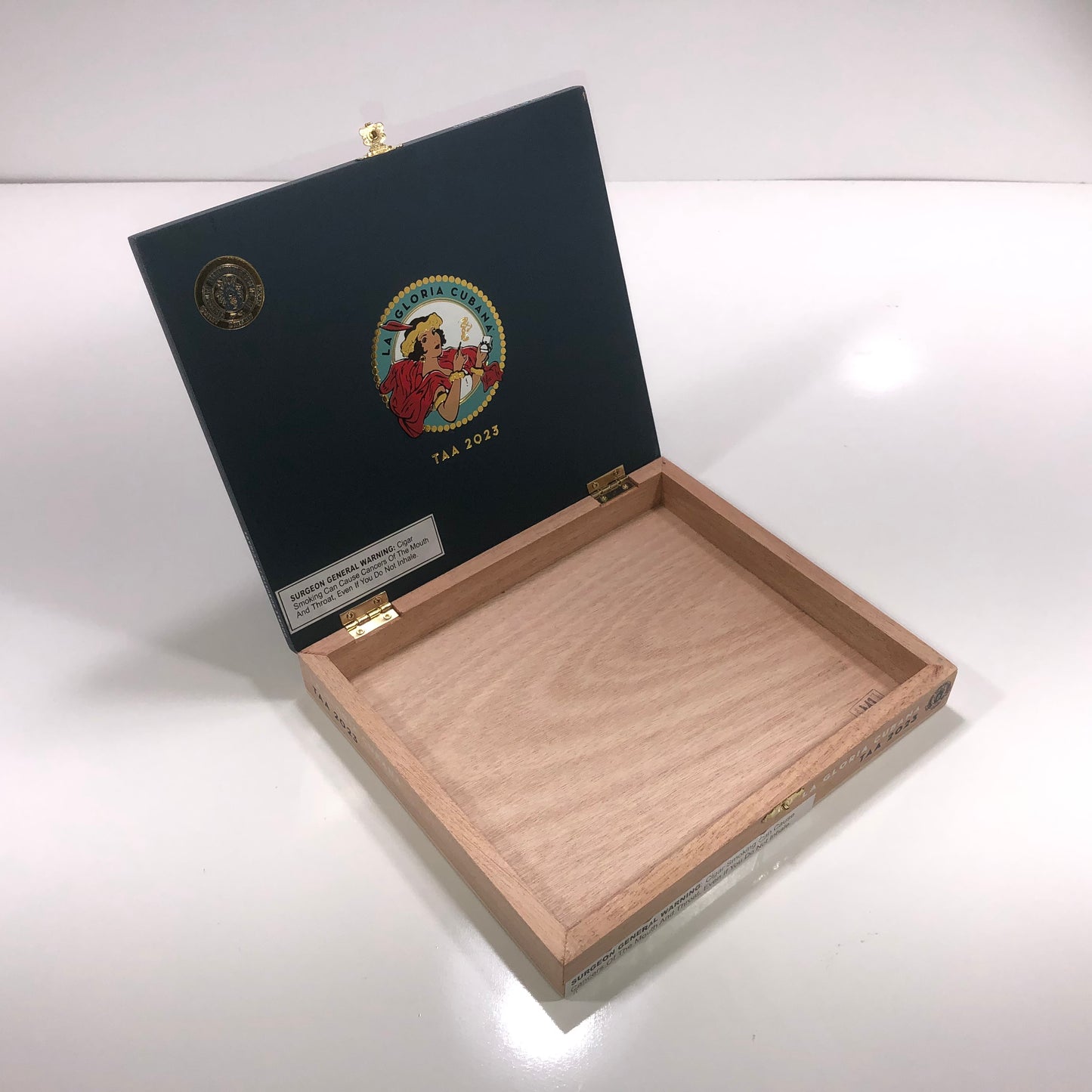 La Gloria TAA Double Robusto Empty Wooden Cigar Box 9.5x8.25x1.5
