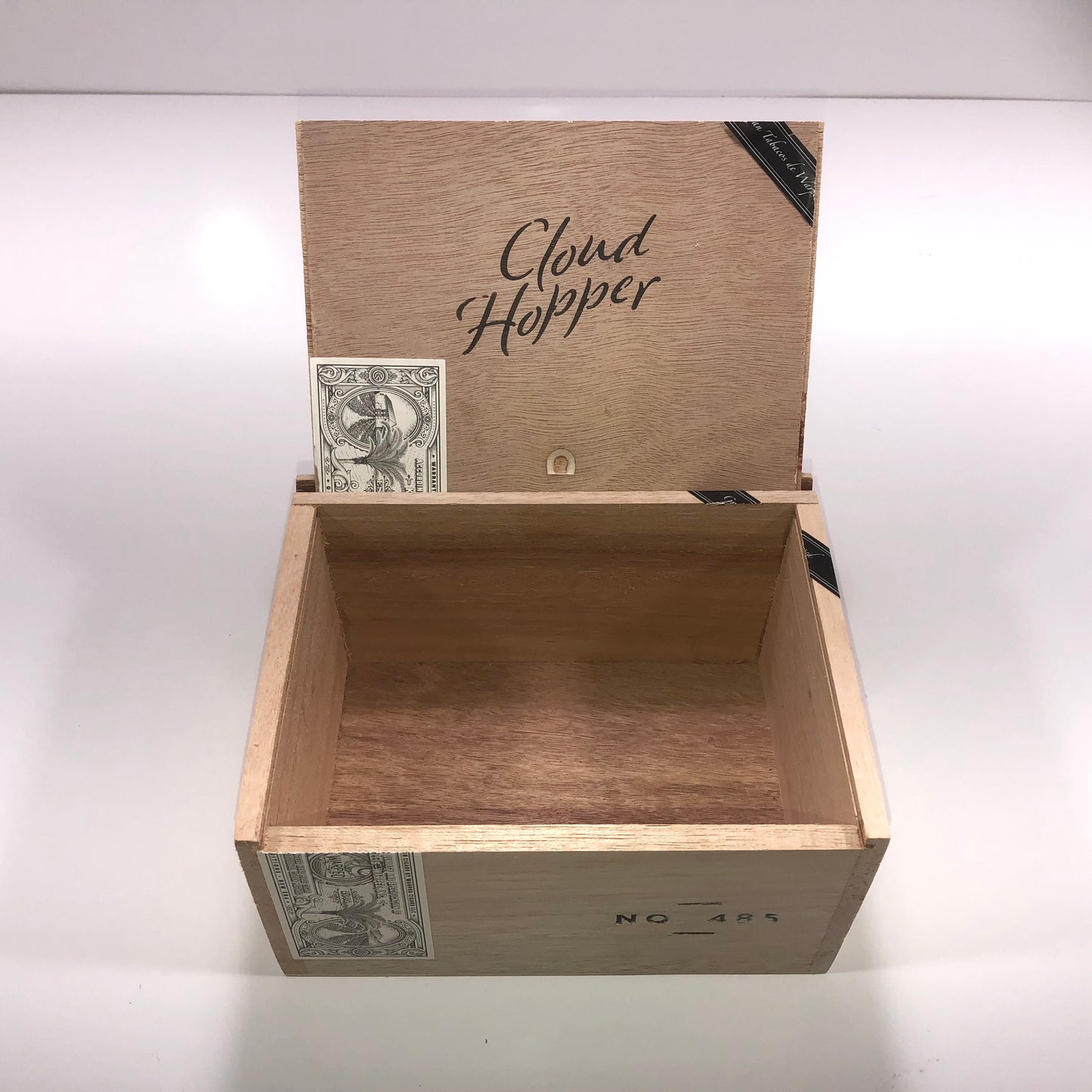 Warped Cigars Cloud Hopper No485 Empty Wooden Cigar Box 8x6.25x4.25