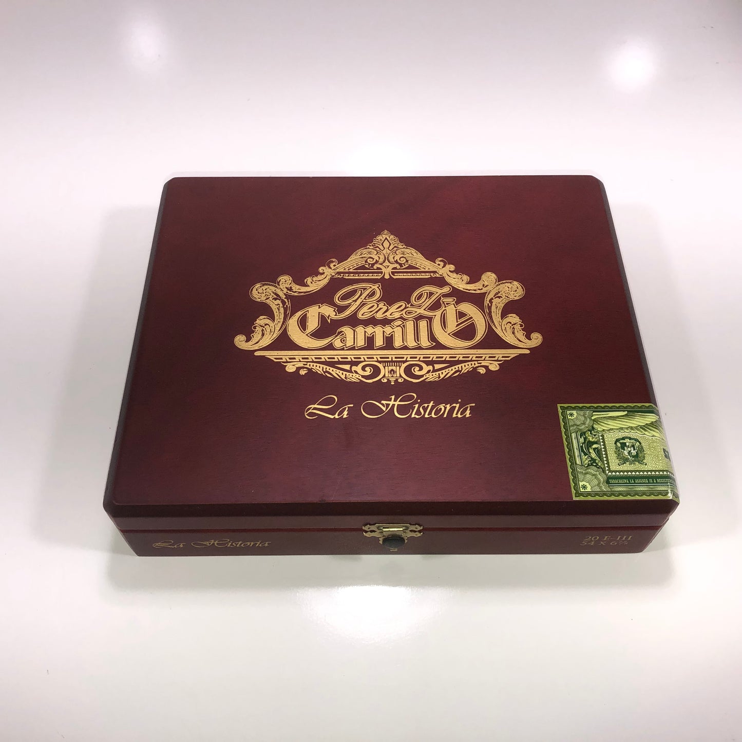 Ep Carrillo La Historia E3 Empty Wooden Cigar Box 9.75x8x2