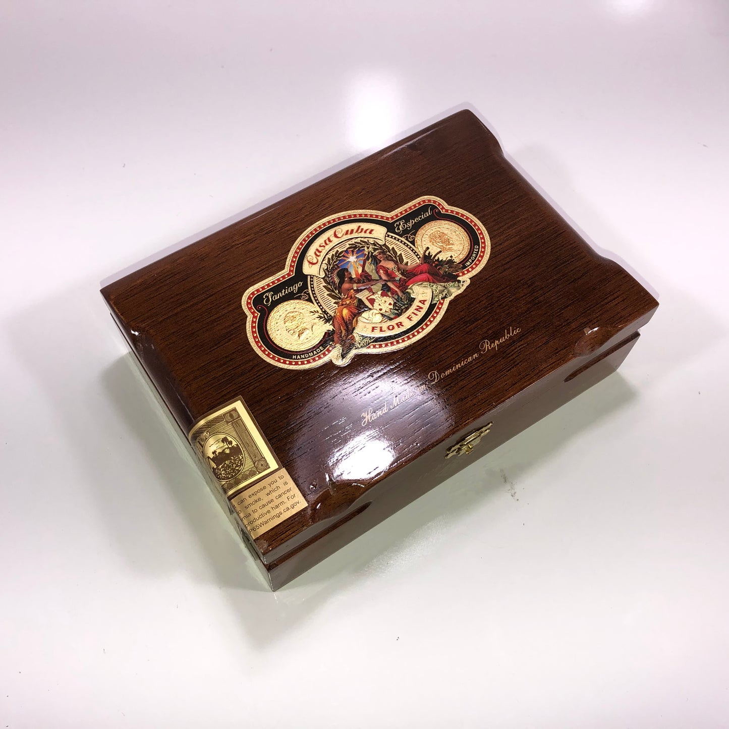 Arturo Fuente Casa Flor Fina Doble Cinco Empty Wooden Cigar Box 8.25x6x2.75