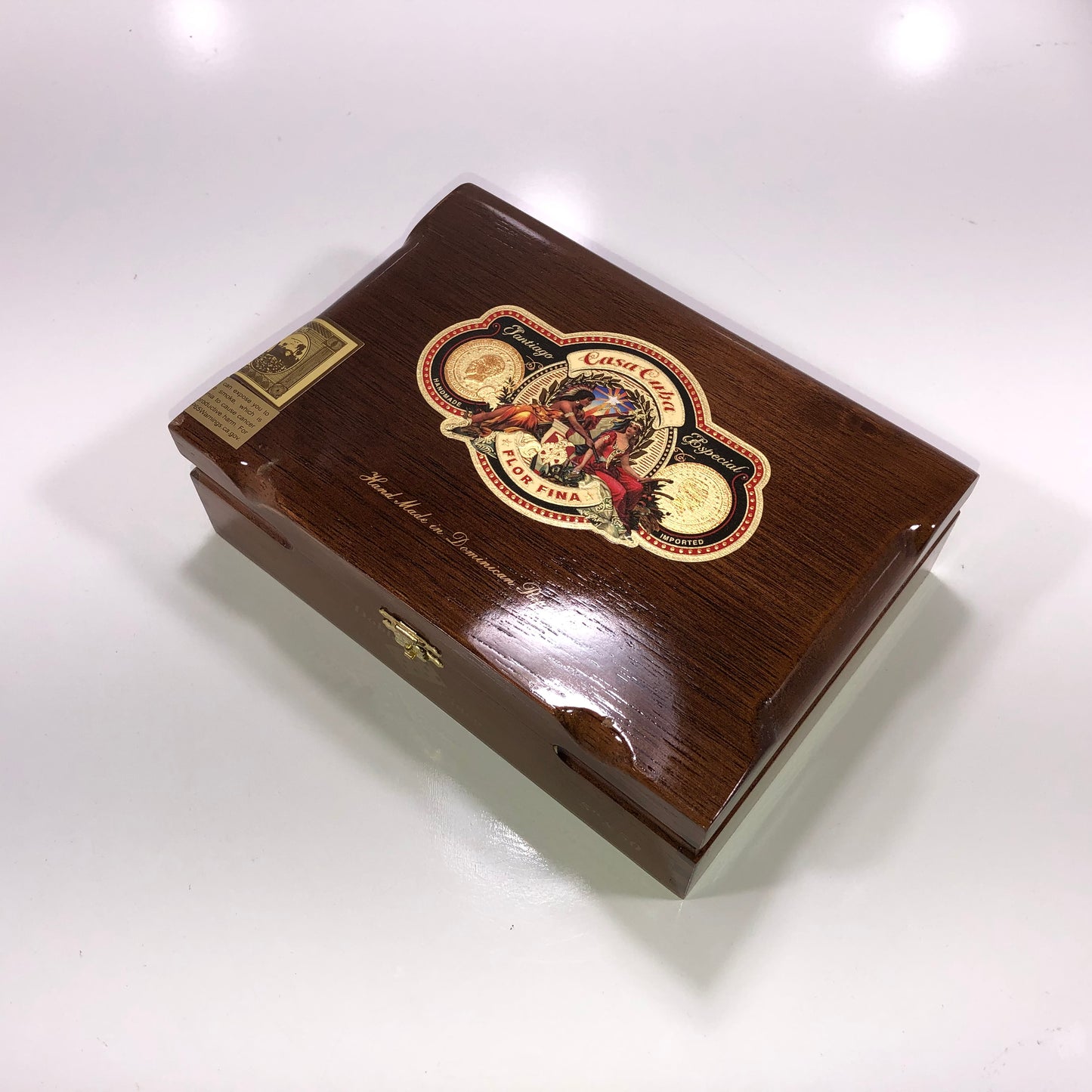 Arturo Fuente Casa Flor Fina Doble Cinco Empty Wooden Cigar Box 8.25x6x2.75