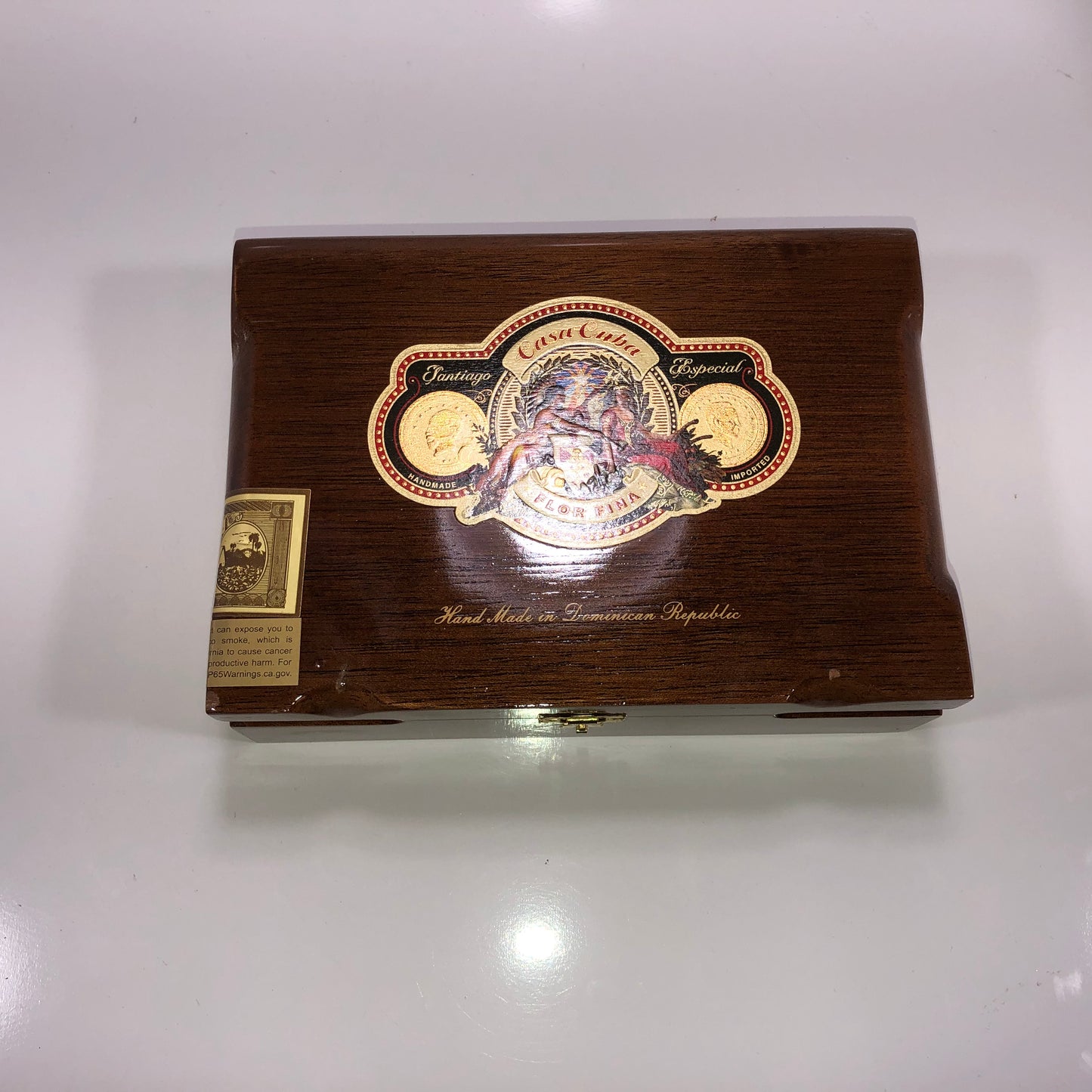 Arturo Fuente Casa Flor Fina Doble Cinco Empty Wooden Cigar Box 8.25x6x2.75