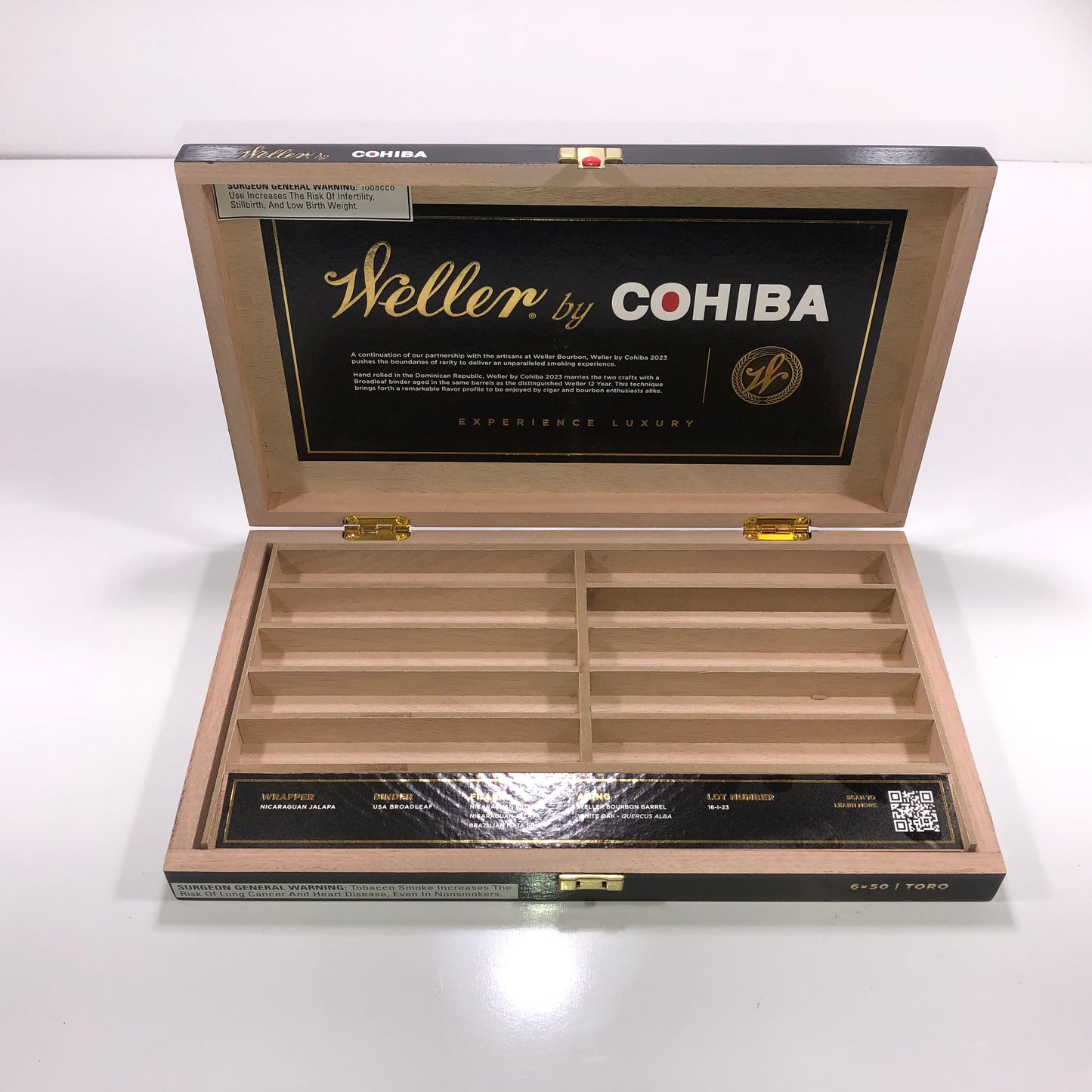 Cohiba Weller 2023 Empty Wooden Cigar Box 14.25x8.25x1.75