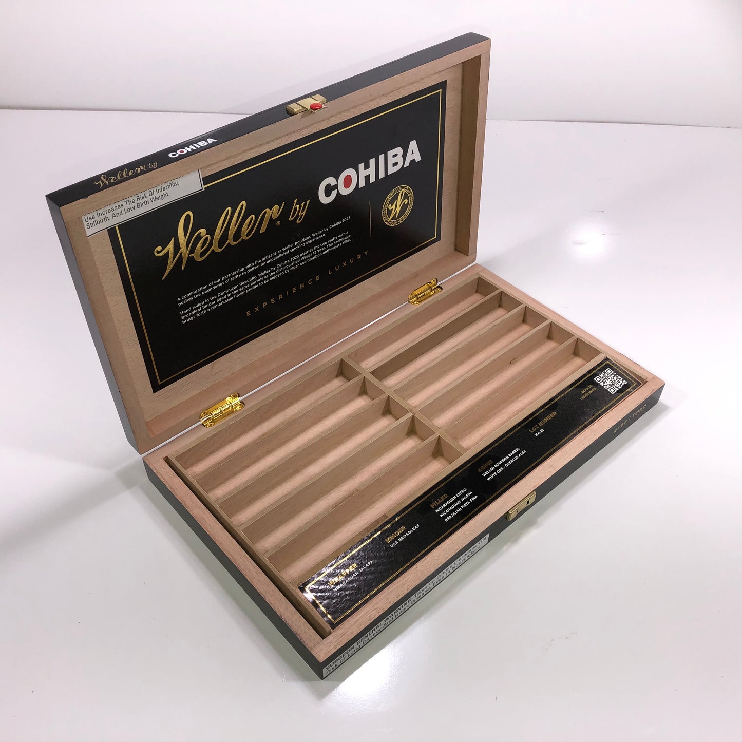 Cohiba Weller 2023 Empty Wooden Cigar Box 14.25x8.25x1.75