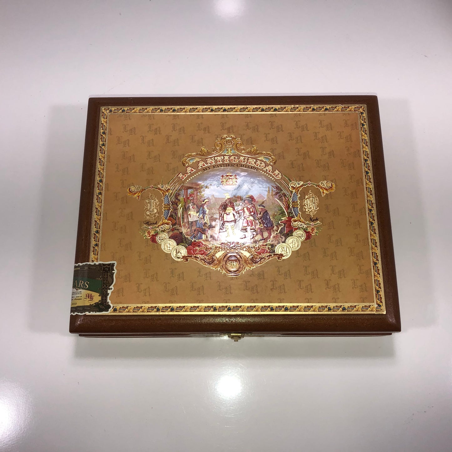 My Father Cigars La Antiguedad Super Toro Empty Wooden Cigar Box 10x8x2