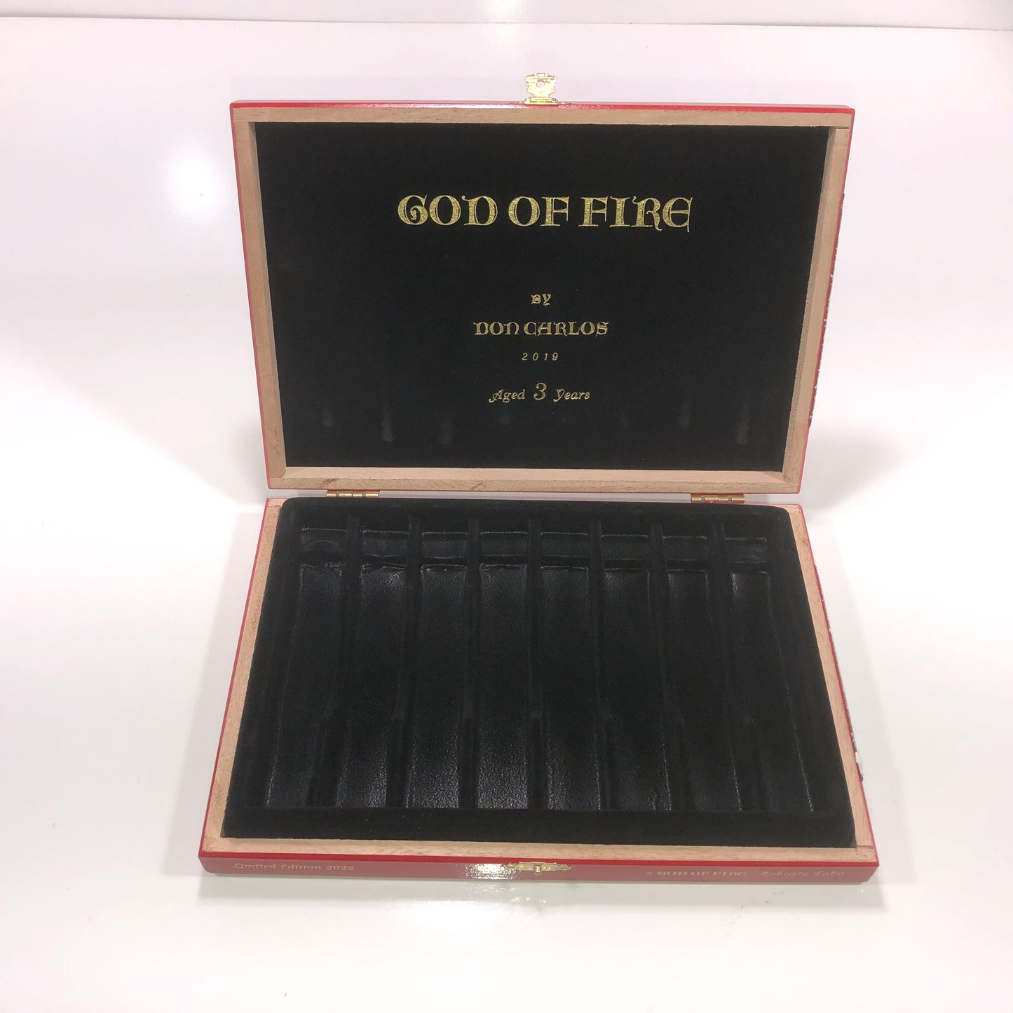 Arturo Fuente God Of Fire Robusto Tubo Empty Wooden Cigar Box 10x7x1.25