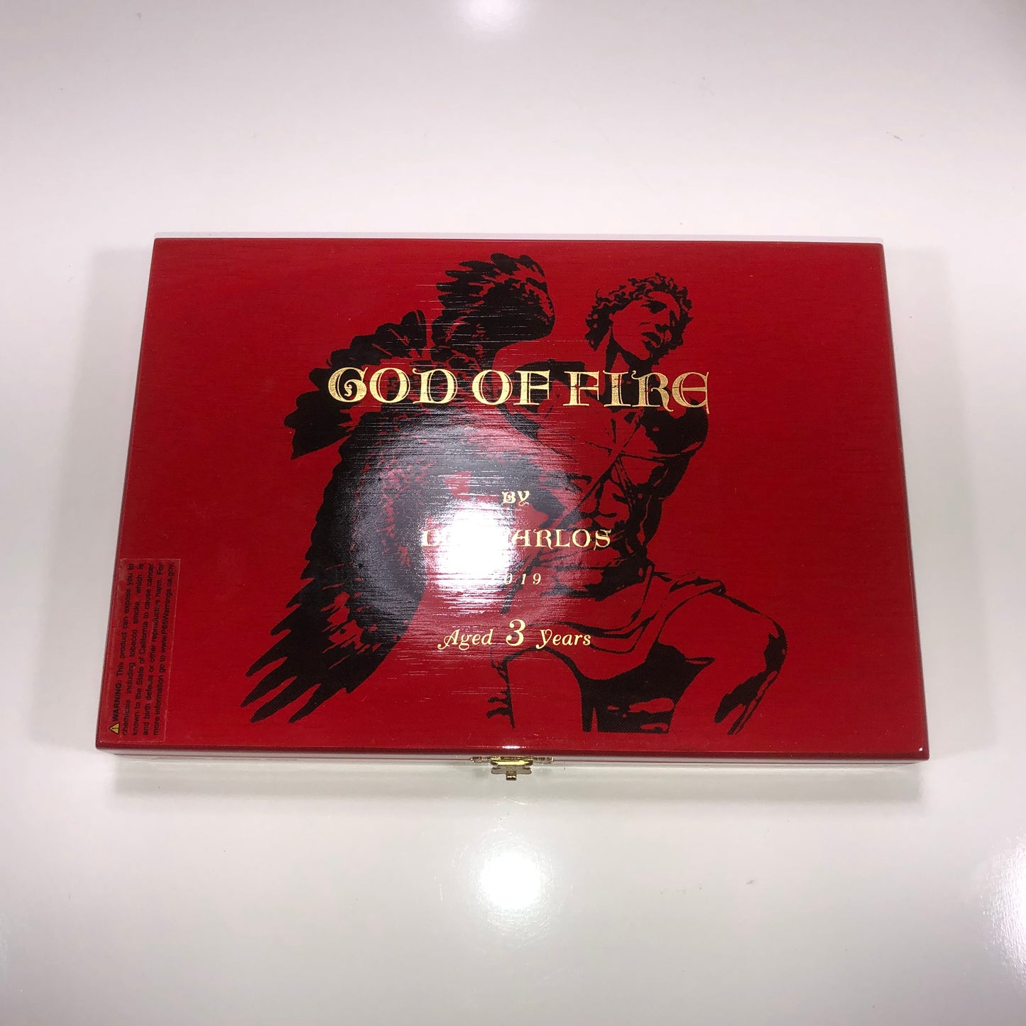 Arturo Fuente God Of Fire Robusto Tubo Empty Wooden Cigar Box 10x7x1.25