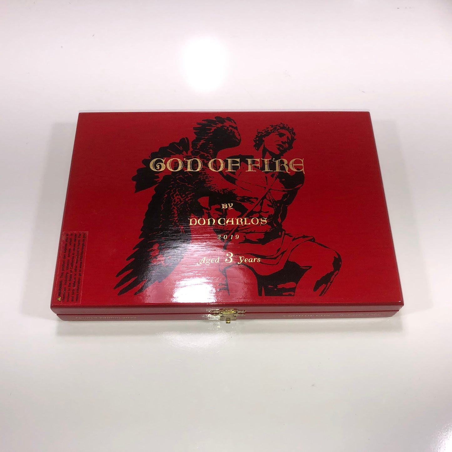 Arturo Fuente God Of Fire Robusto Tubo Empty Wooden Cigar Box 10x7x1.25