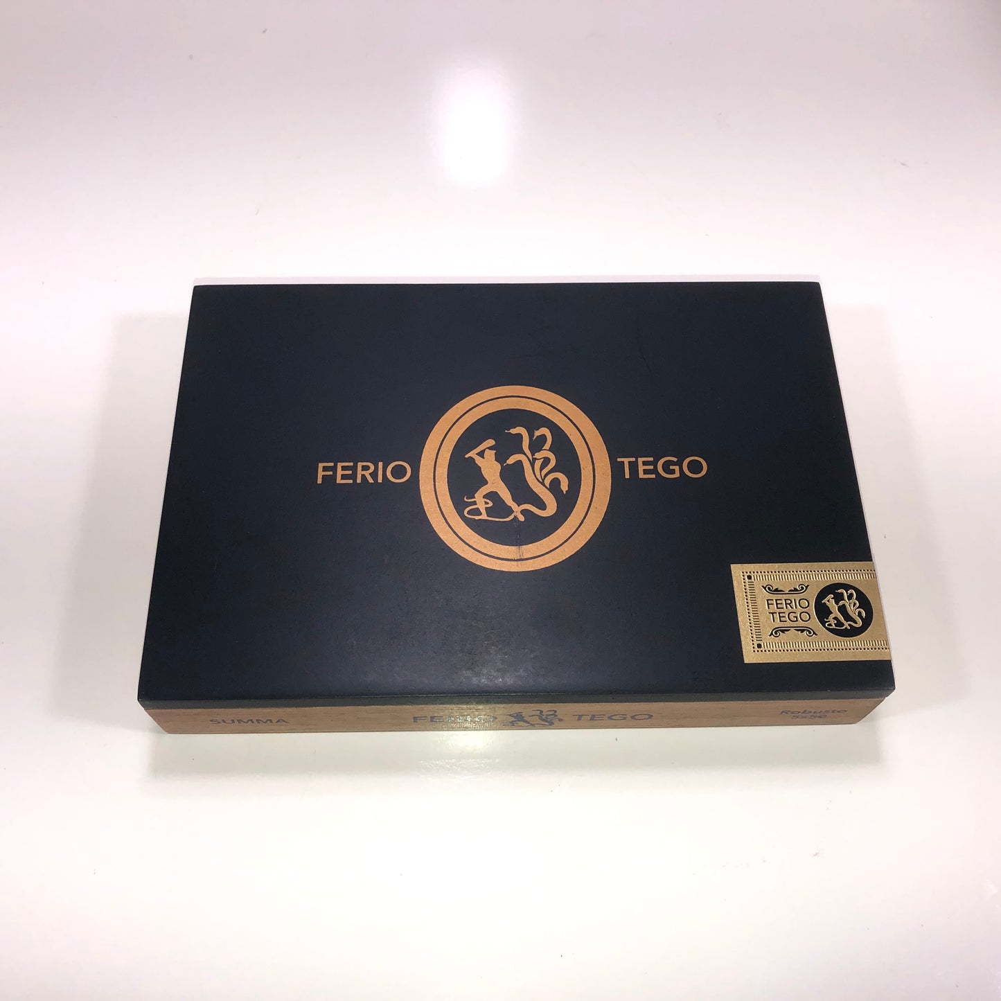 Ferio Tego Summa Robusto Empty Wooden Cigar Box 8.75x6x1.5