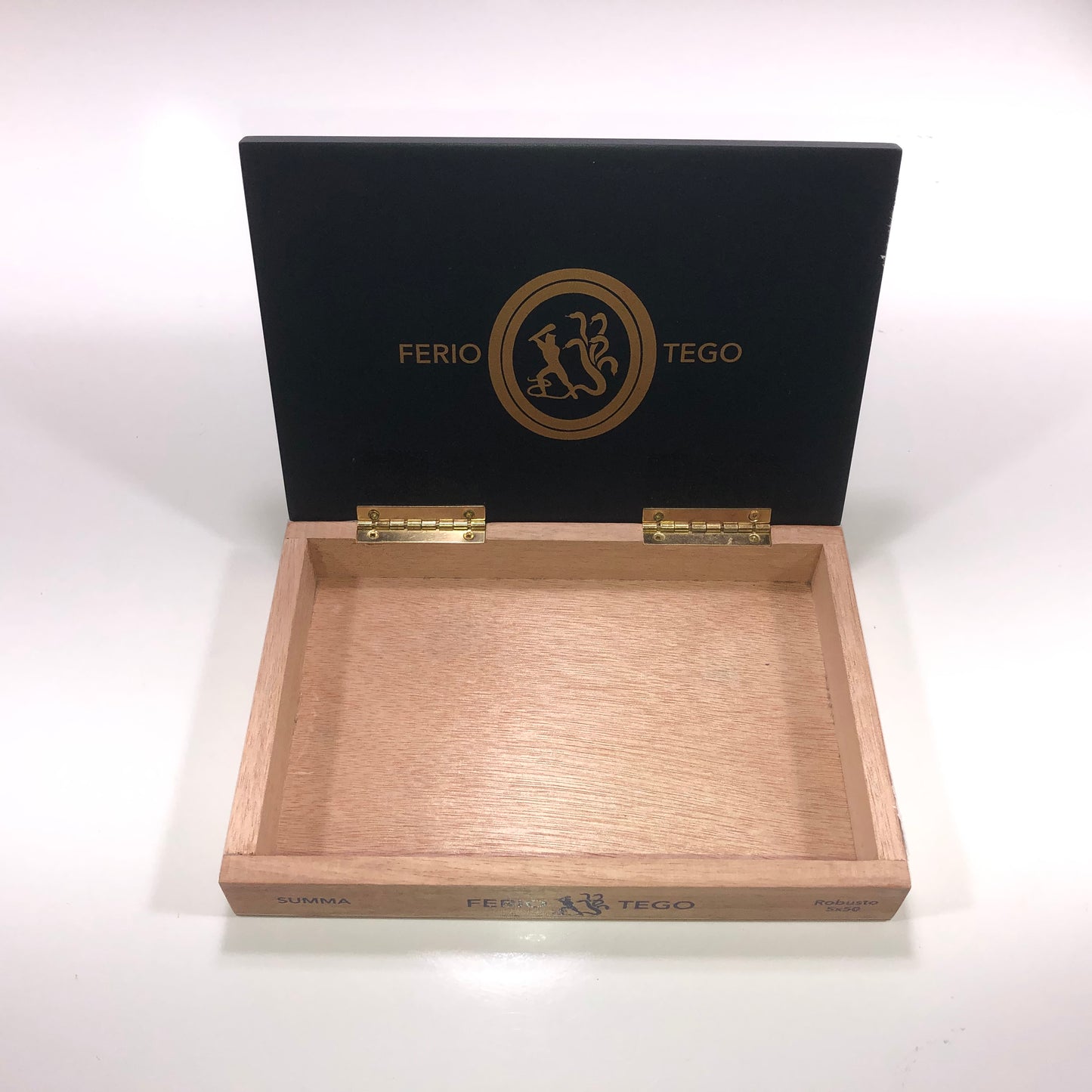 Ferio Tego Summa Robusto Empty Wooden Cigar Box 8.75x6x1.5