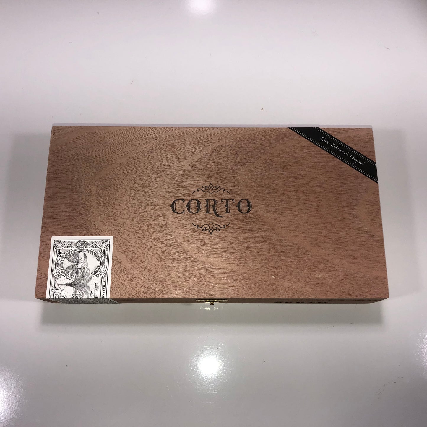 Warped Cigars Corto Empty Wooden Cigar Box 11.25x6x2