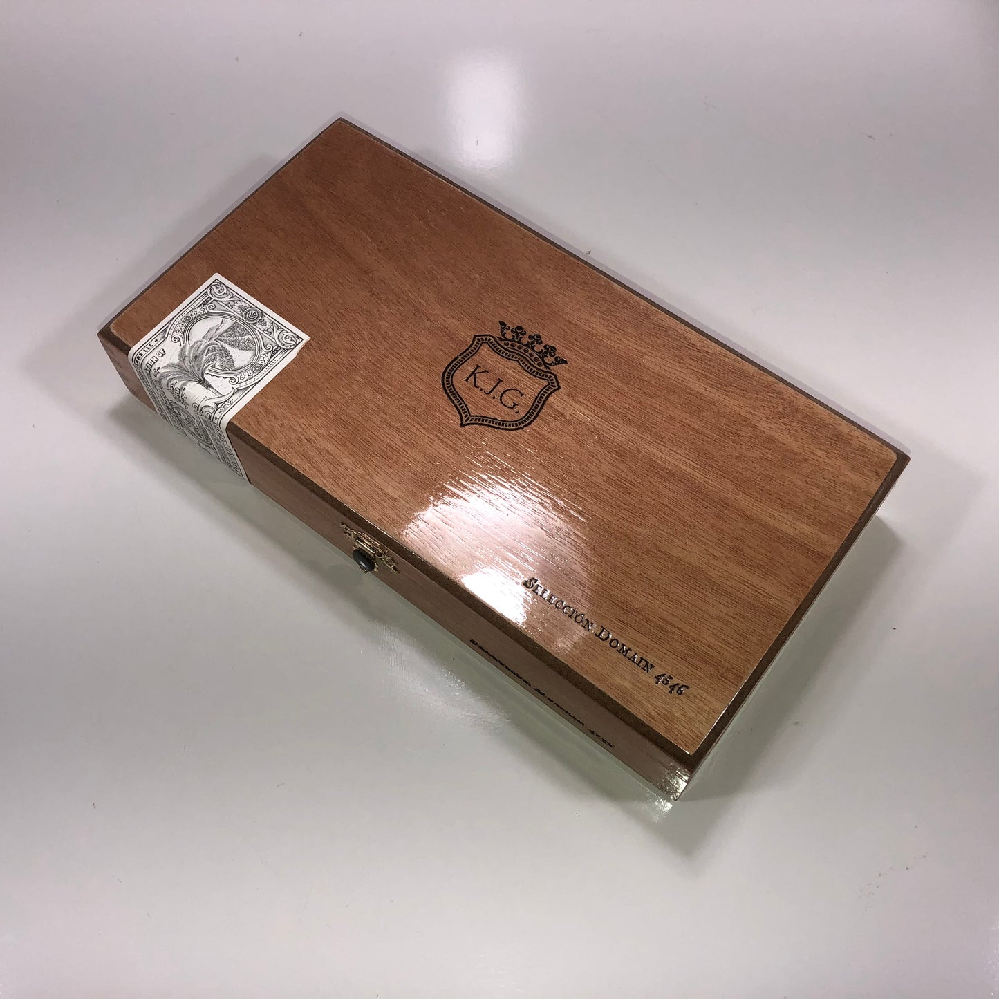 Warped Cigars KJG Empty Wooden Cigar Box 10.75x5.75x2