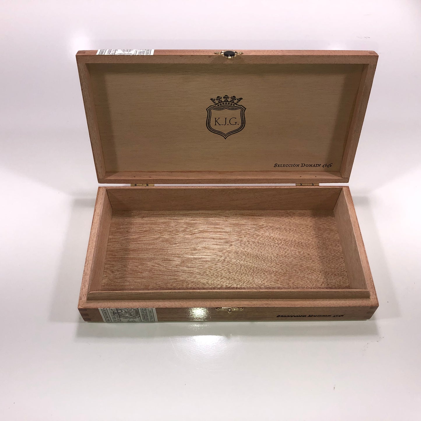 Warped Cigars KJG Empty Wooden Cigar Box 10.75x5.75x2