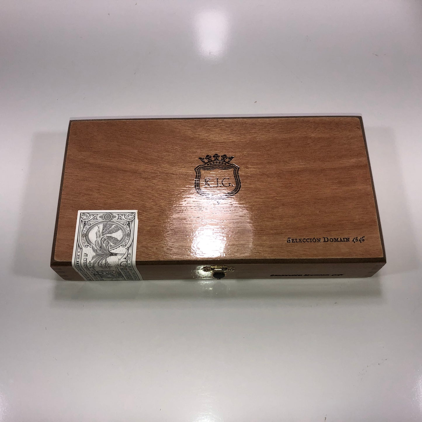 Warped Cigars KJG Empty Wooden Cigar Box 10.75x5.75x2