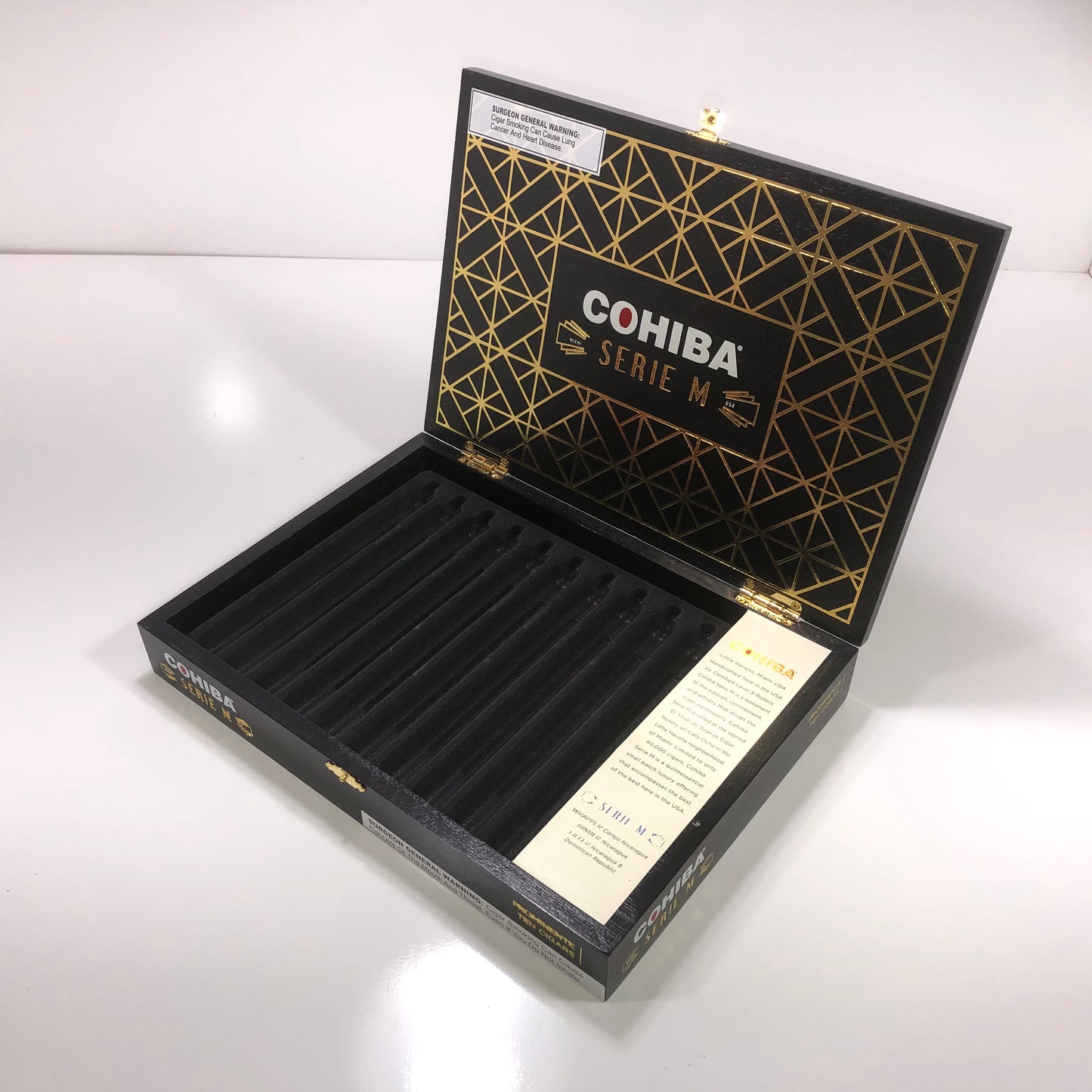 Cohiba Serie M Prominente Empty Wooden Cigar Box 12.25x8.75x2