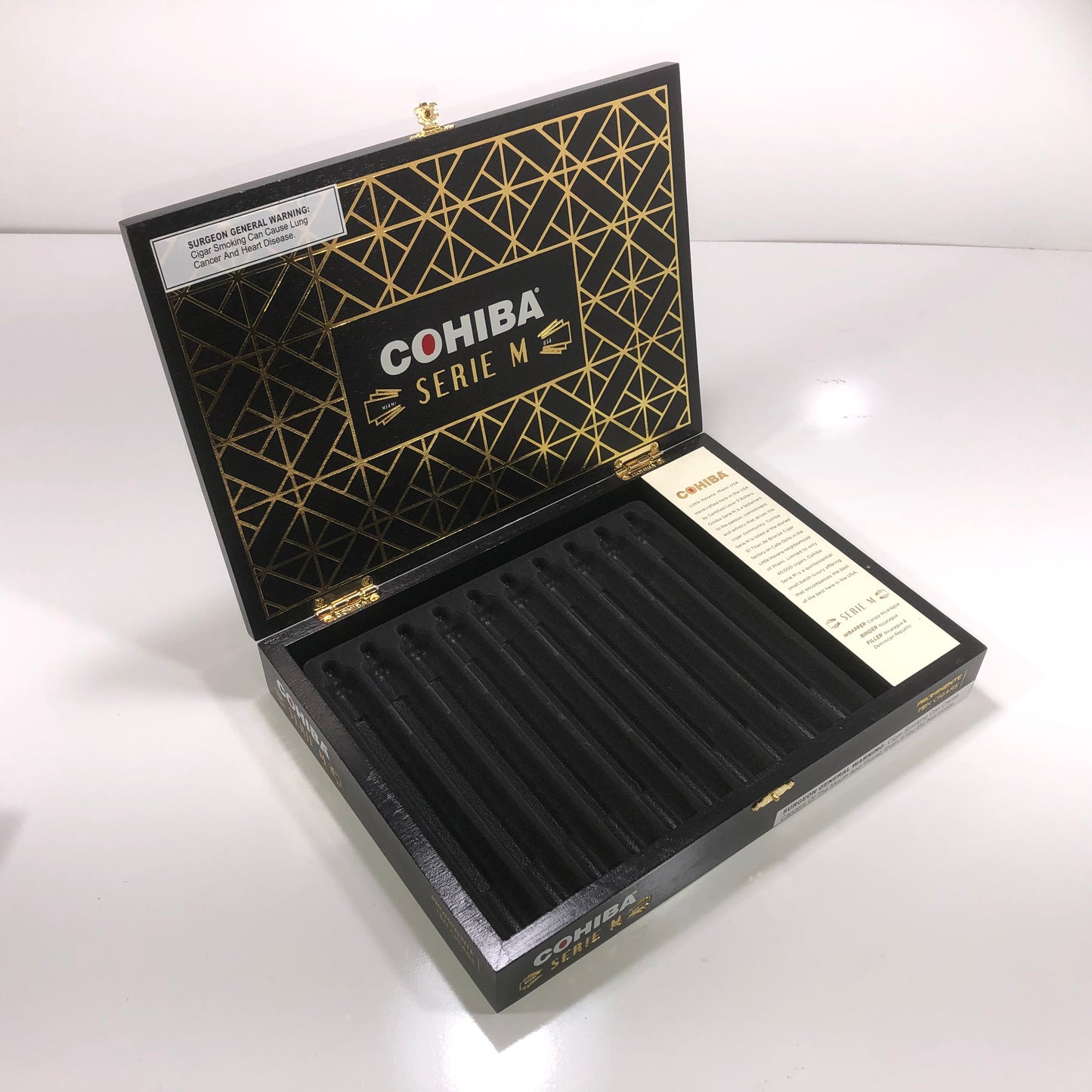 Cohiba Serie M Prominente Empty Wooden Cigar Box 12.25x8.75x2