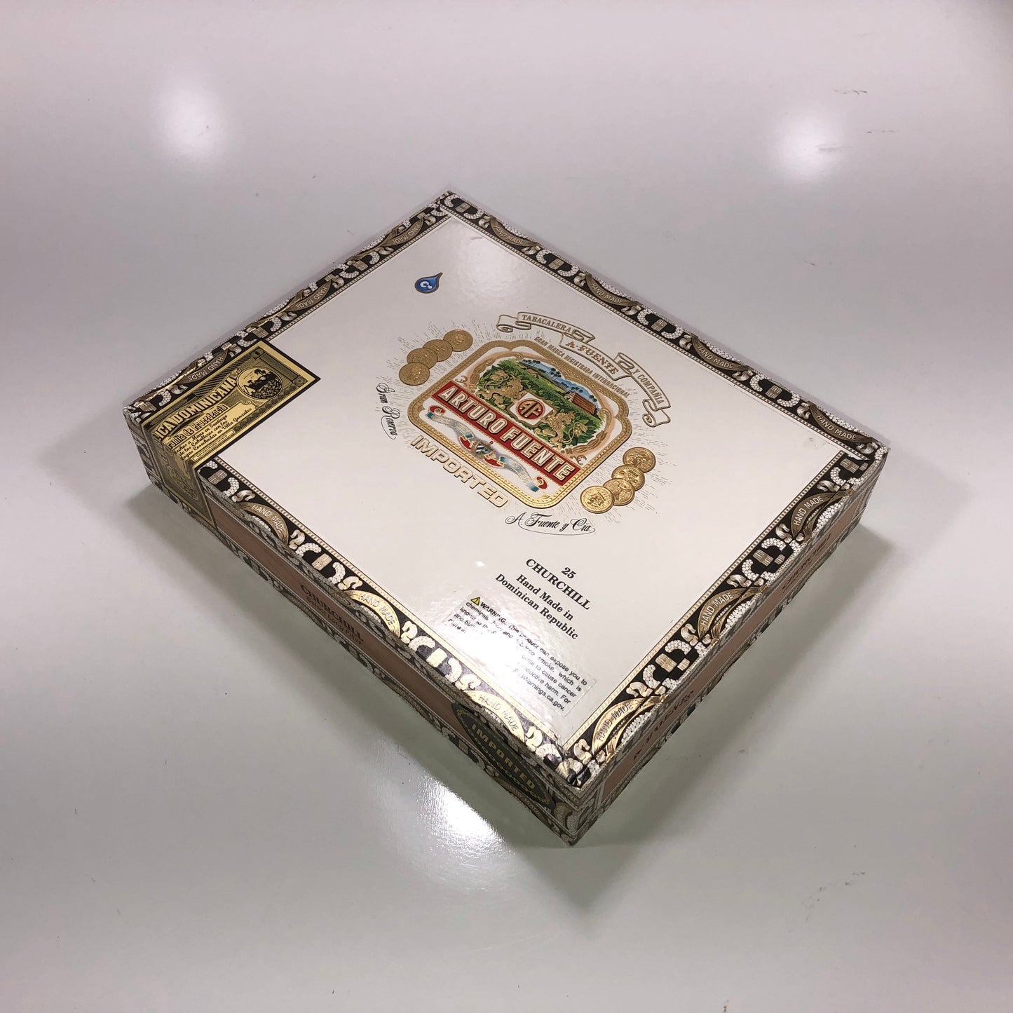 Arturo Fuente Chateau Churchill Empty Cigar Box 10x7.75x2