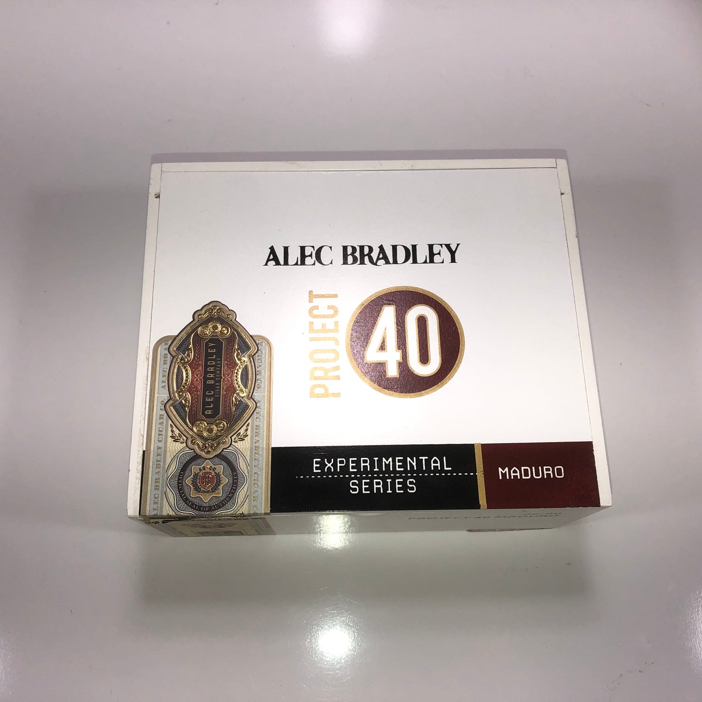 Alec Bradley Project 40 660 Empty Wooden Cigar Box 8x6.75x3.5