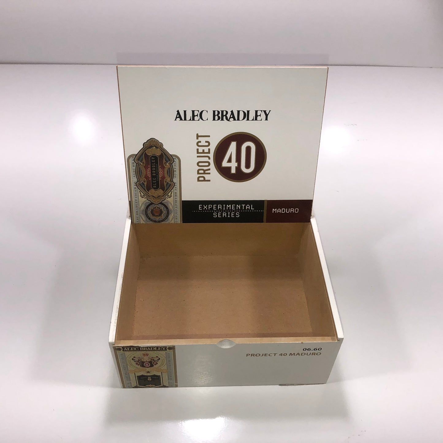 Alec Bradley Project 40 660 Empty Wooden Cigar Box 8x6.75x3.5