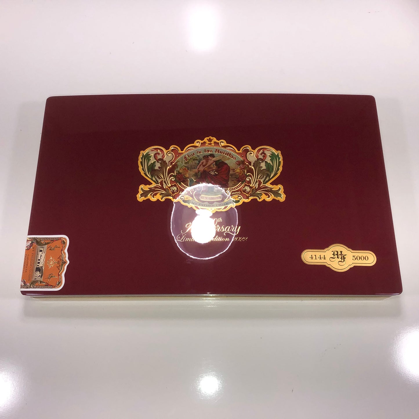 Flor De Las Antillas 10th Anniversary Empty Wooden Cigar Box 15.5x9.5x2